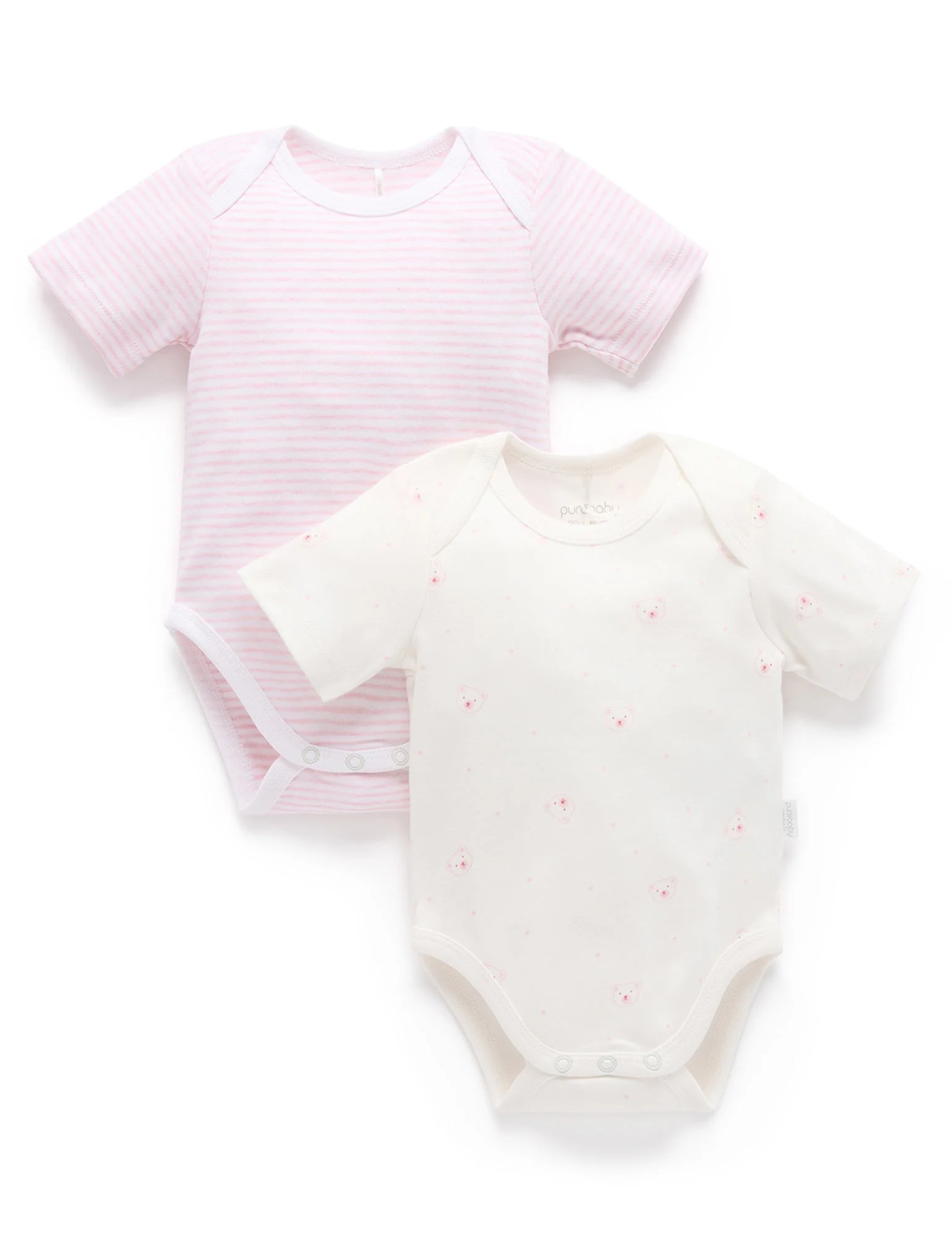 2 Pack Easy Neck Short Sleeve Bodysuit