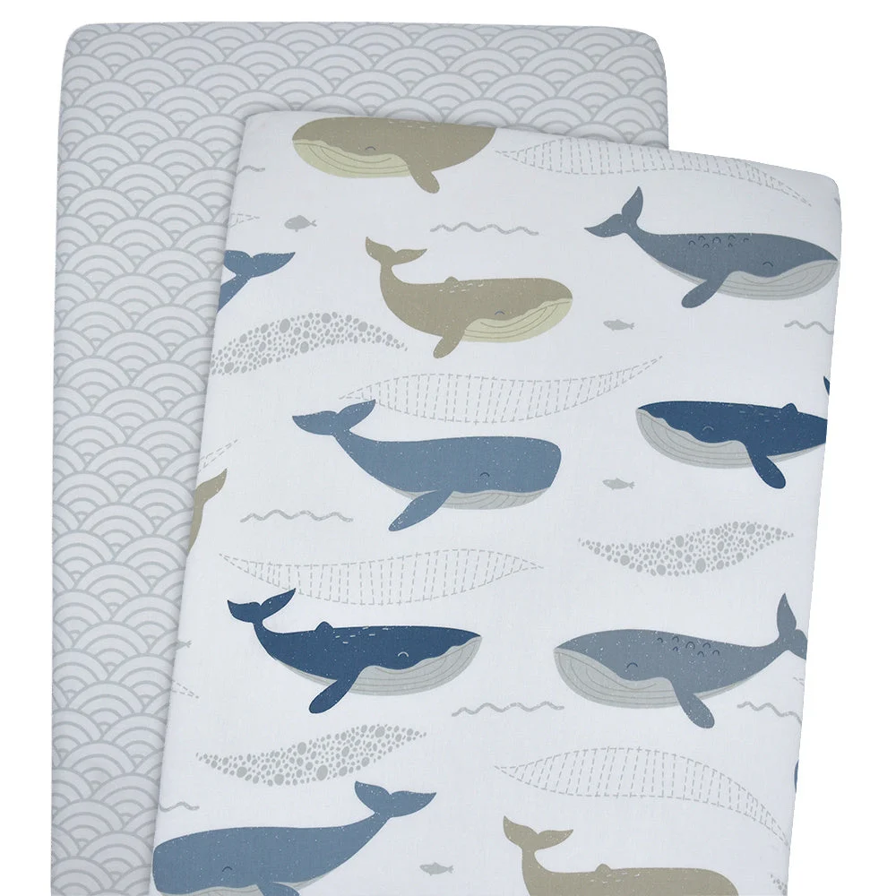 2pk Bassinet Fitted Sheet Oceania