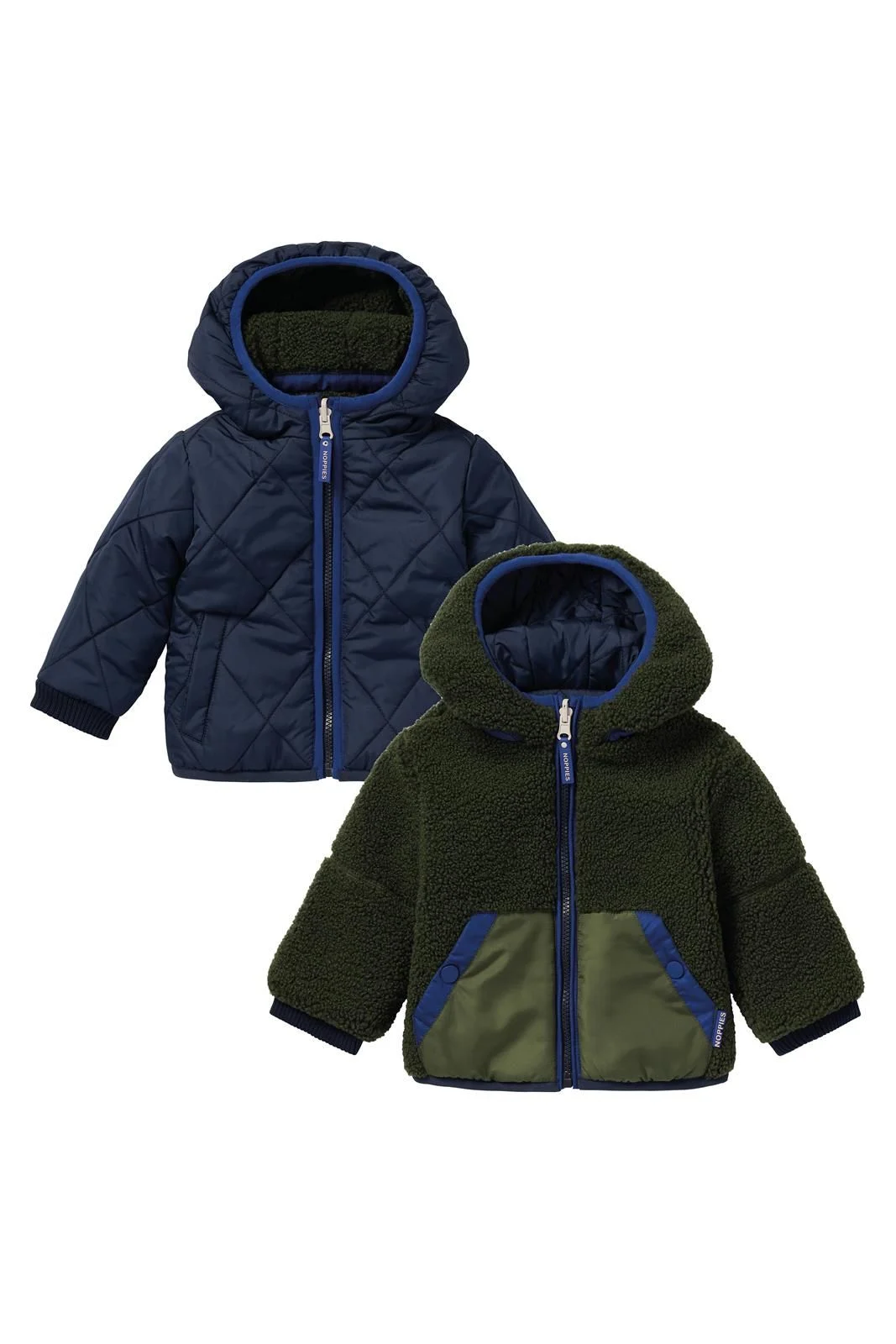 Noppies Baby Winter jacke Gormaz - Reversible - Black Iris