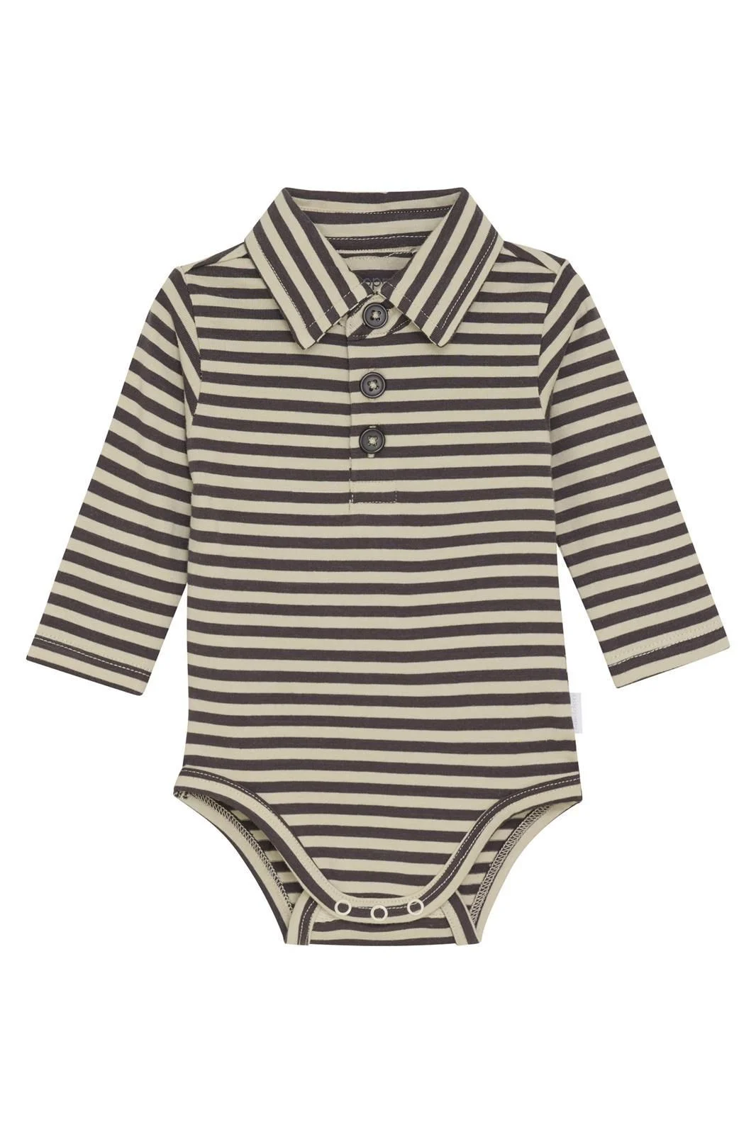 Noppies Baby Body Spur - Stripe Pattern Dark Grey