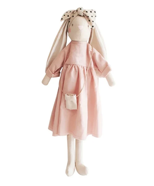 Alimrose Sofia Bunny 70cm Pink Linen