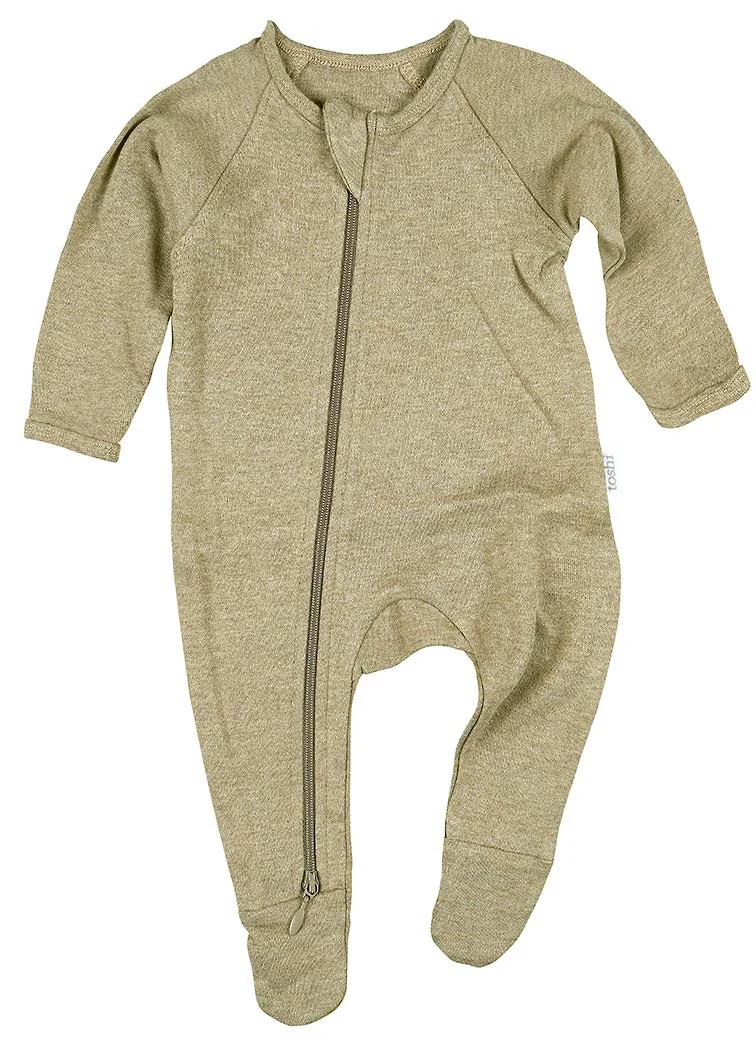 Toshi Dreamtime Organic Onesie Long Sleeve Olive