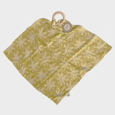 OB Designs Muslin Security Blanket - Pear Palm Print