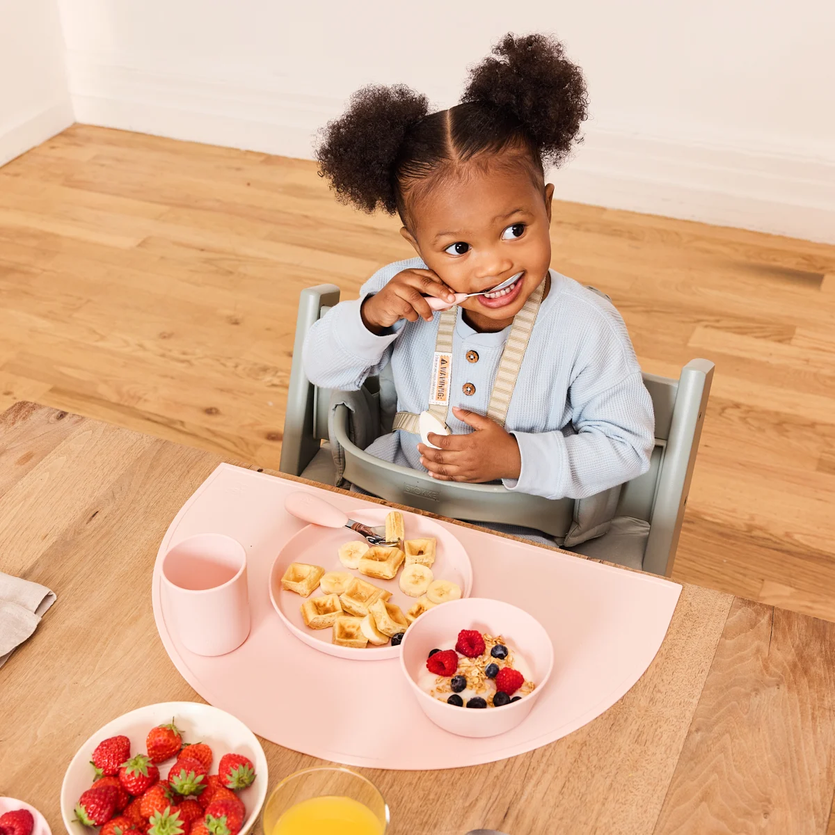 AEIOU Toddler Tableware Gift Set - Petal | Babylist Shop