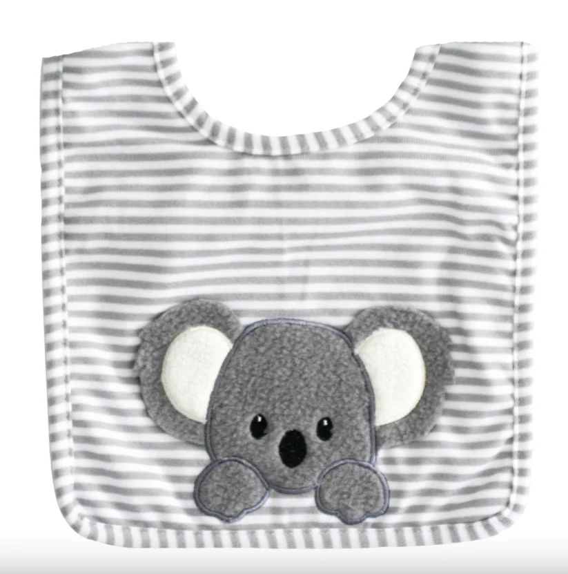 Alimrose Baby Koala Bib - Grey