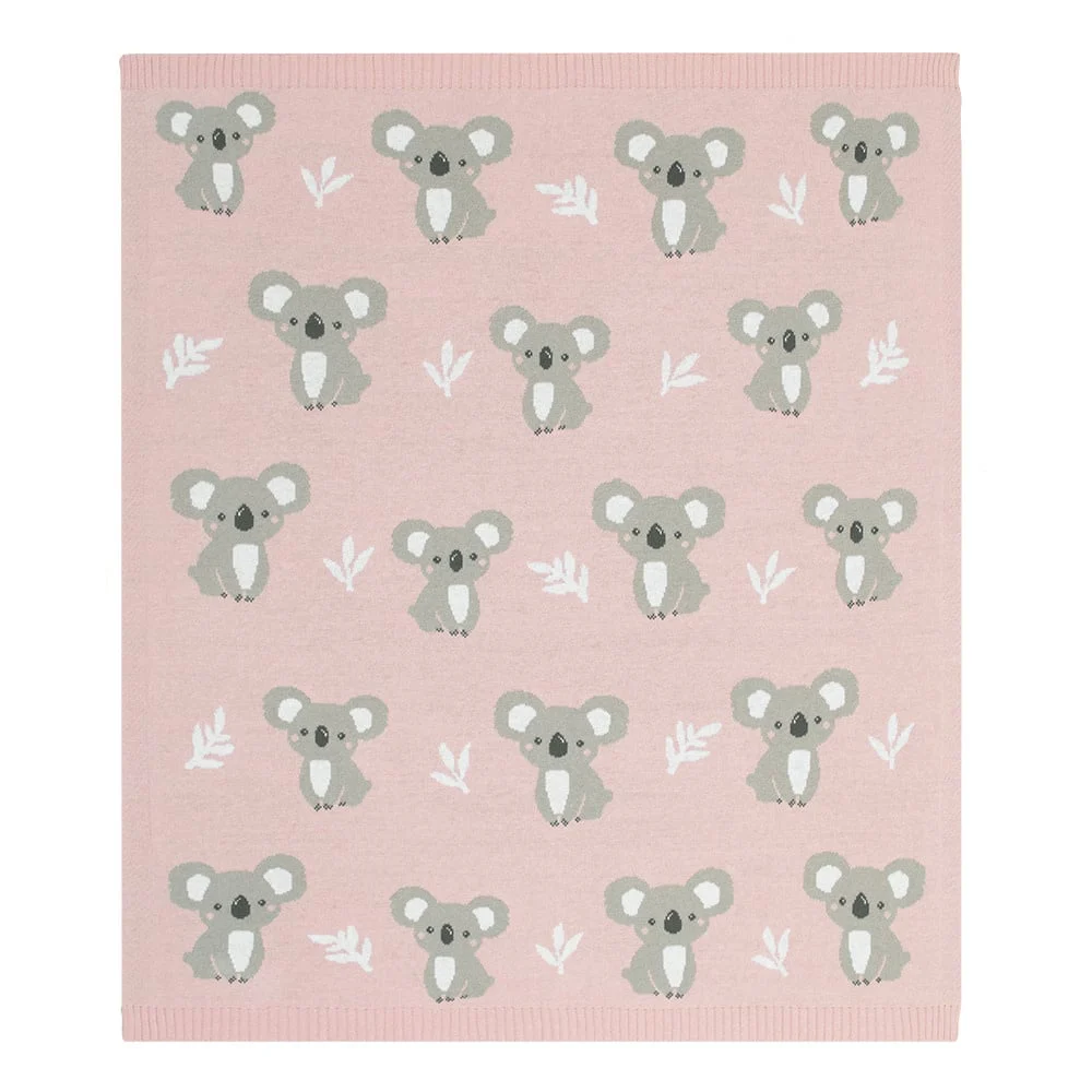 Australiana Baby Blanket - Koala/Blush