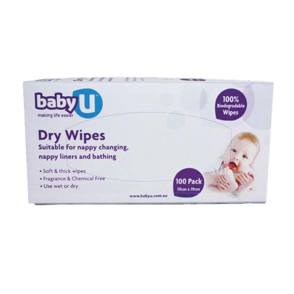 Baby U Dry Wipes 100 pk x6