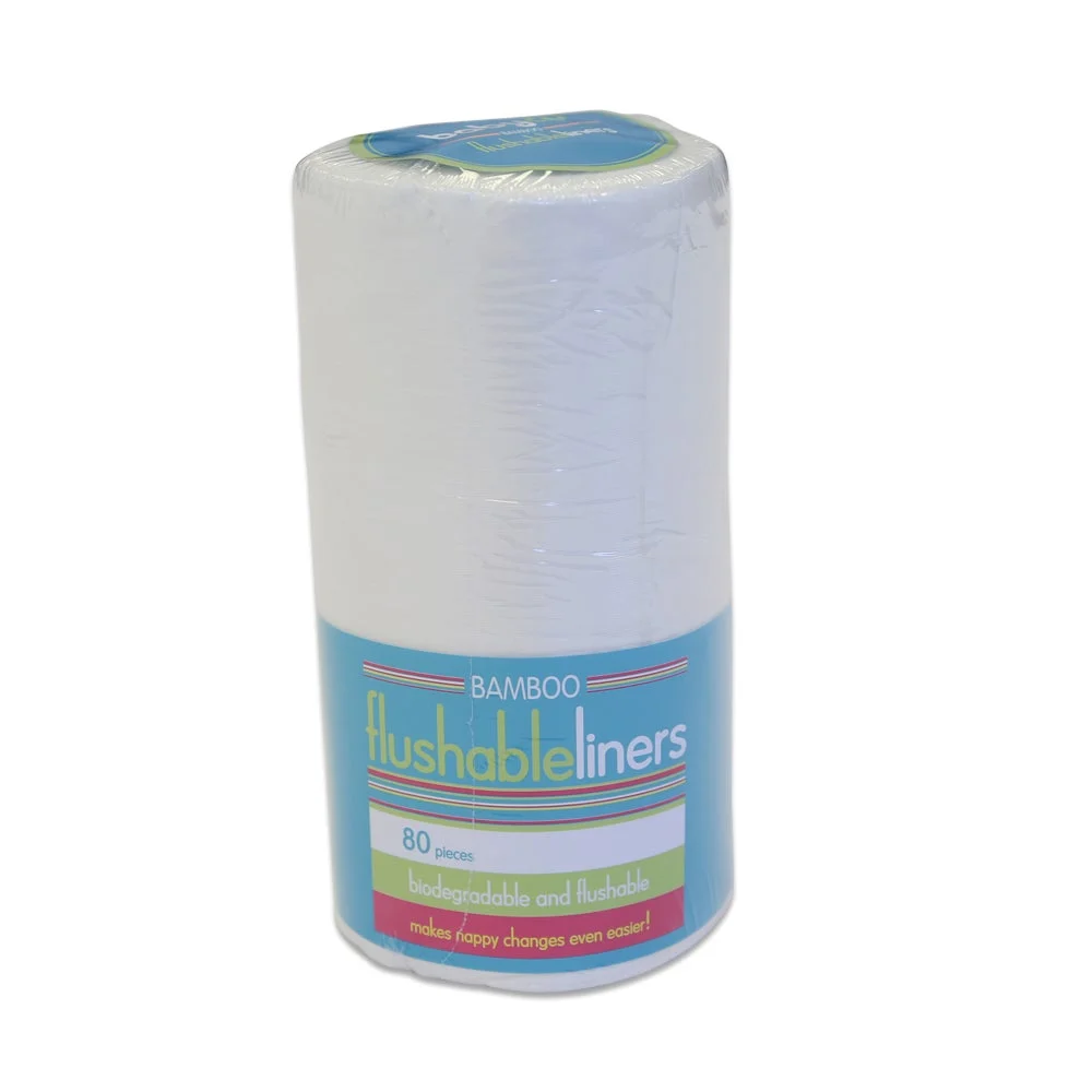 Babyco Bamboo Flushable Liners 80-pack White