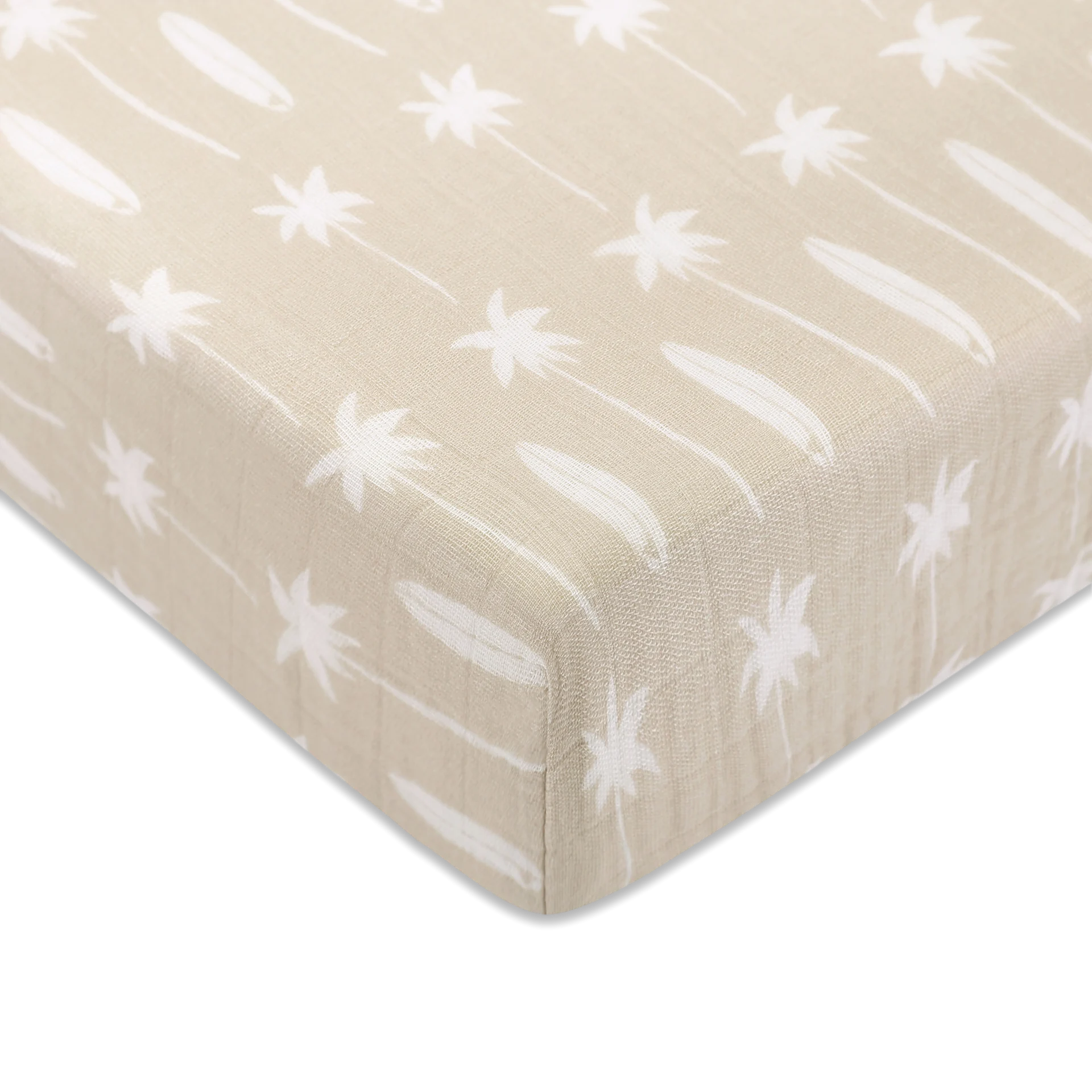 babyletto Crib Sheet in GOTS Certified Organic Muslin Cotton - Beach Bum | Babylist Shop