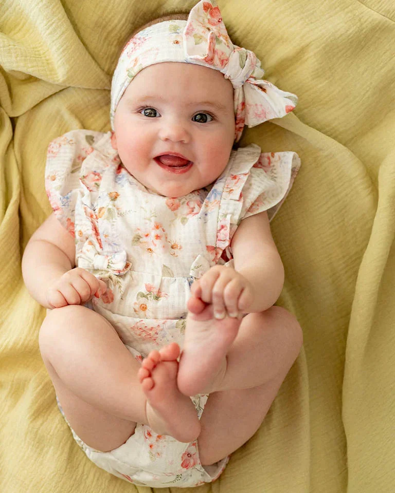Bebe Anya Bloom Woven Bodysuit