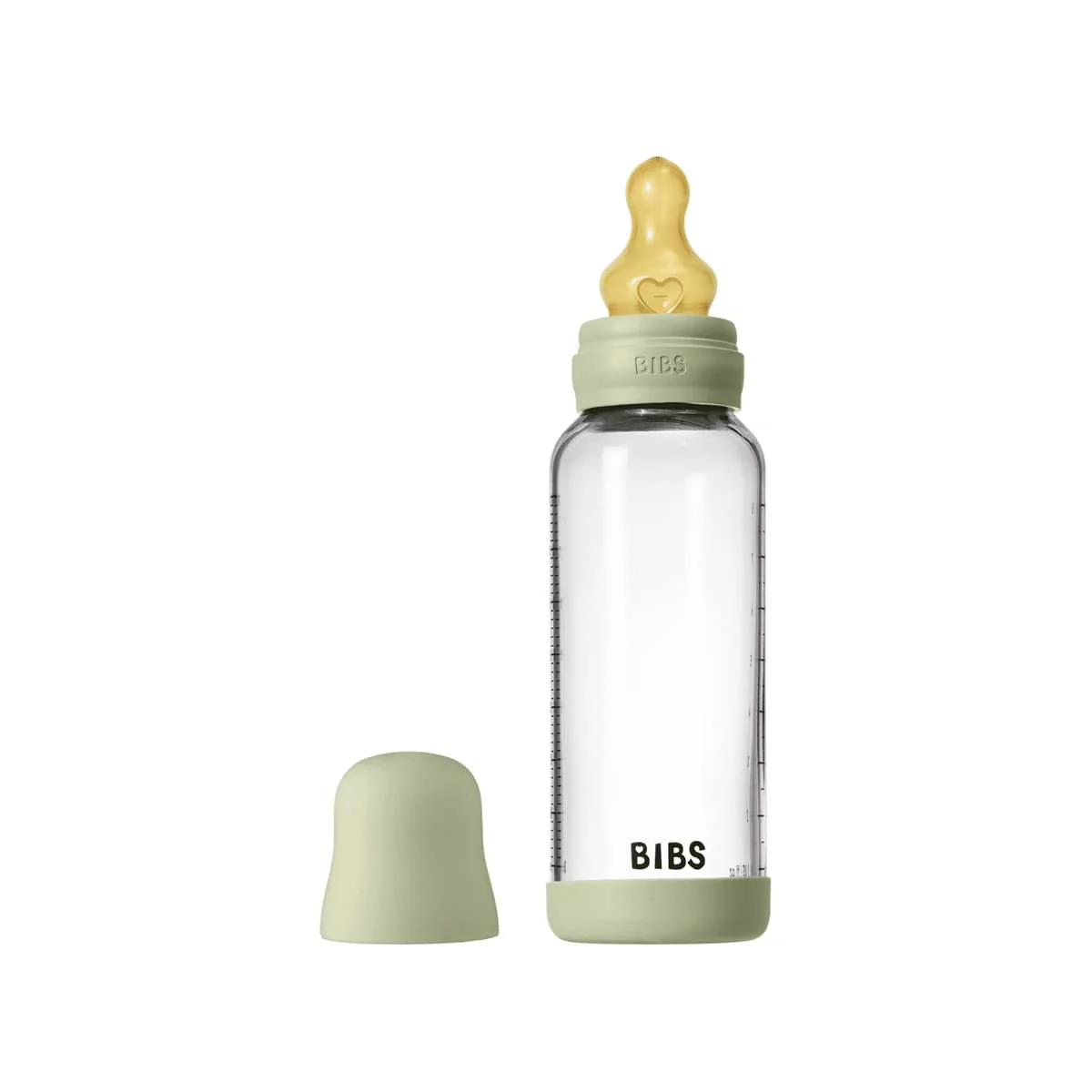 BIBS Baby Glass Bottle Set - Latex Teat - 240ml