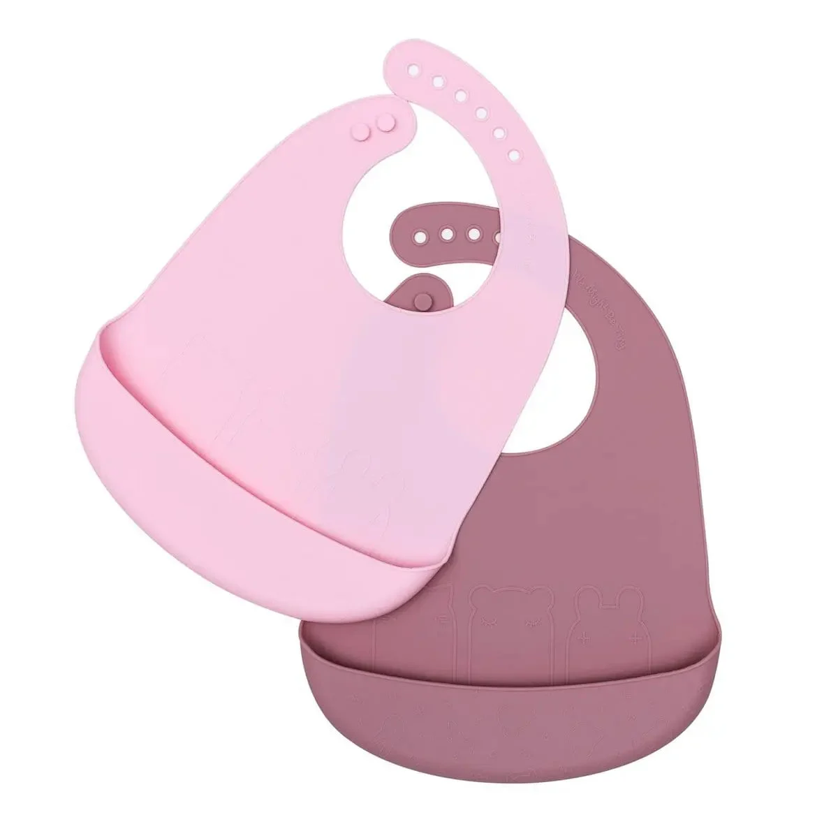 Catchie Bibs - 2 Pack Silicone Baby Bibs - We Might Be Tiny
