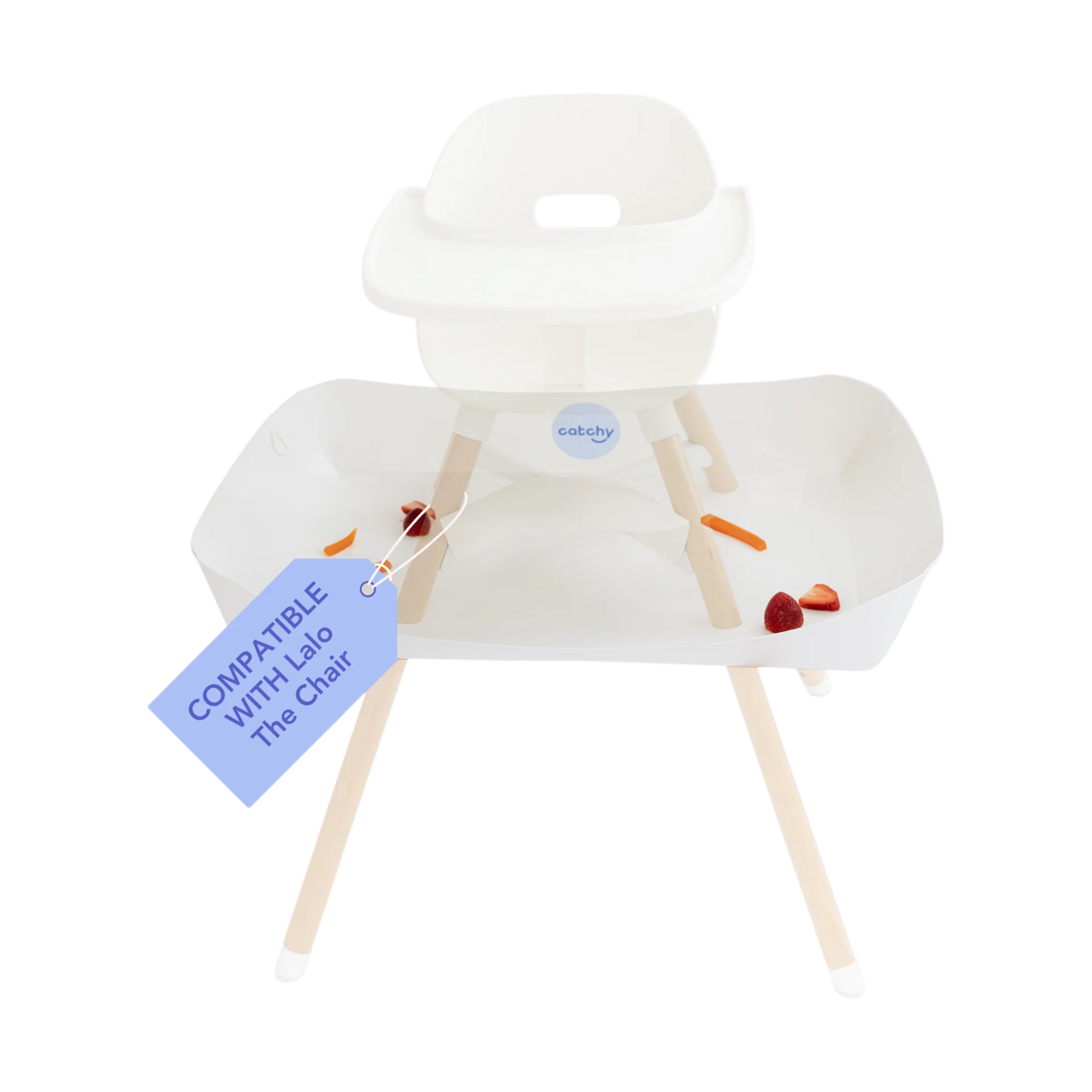Catchy Food Catcher for High Chairs - White, For Lalo The Chair | Babylist Shop