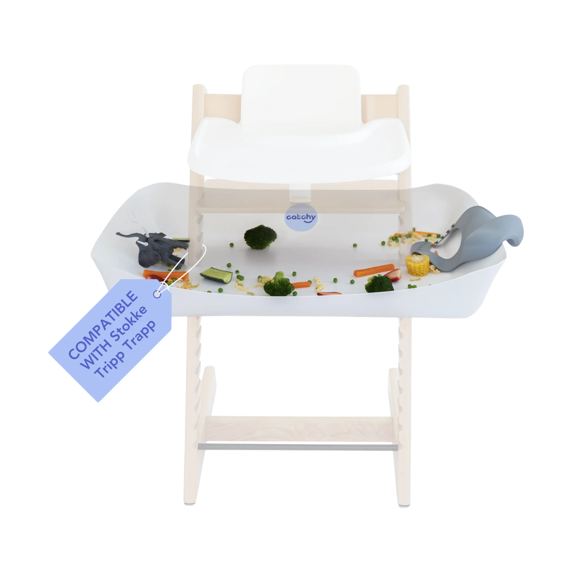 Catchy Food Catcher for High Chairs - White, For Stokke Tripp Trapp | Babylist Shop
