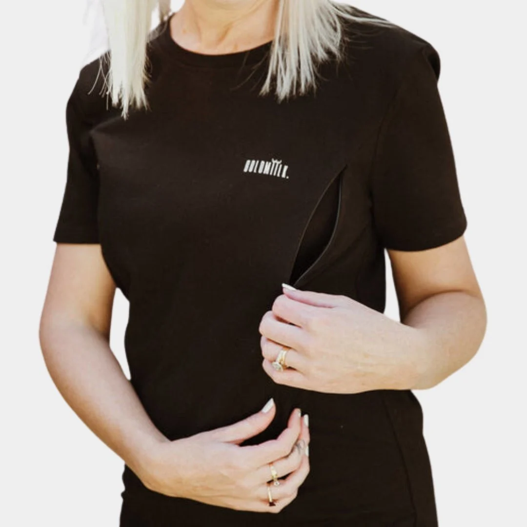 Classic Black Breastfeeding Dress