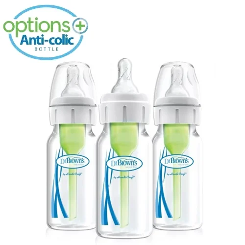 Dr Brown’s 120ml Feeding Bottle with Level 1 Teat 3pk