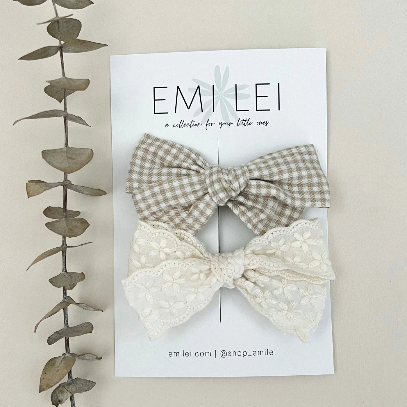 Emi Lei Alligator Clip Bow Set