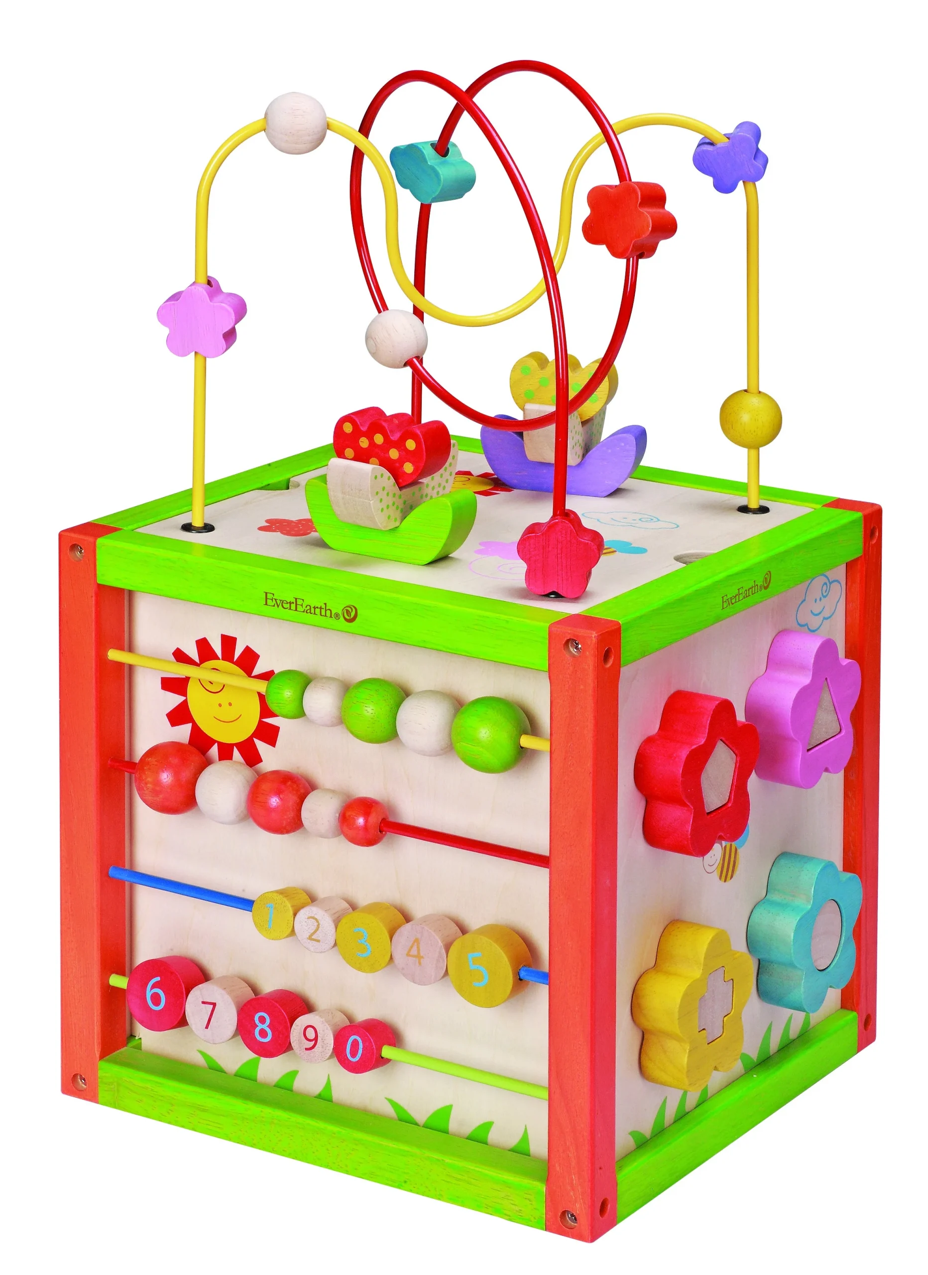 Everearth Garden Activity Cube 5 In 1 Multicolour