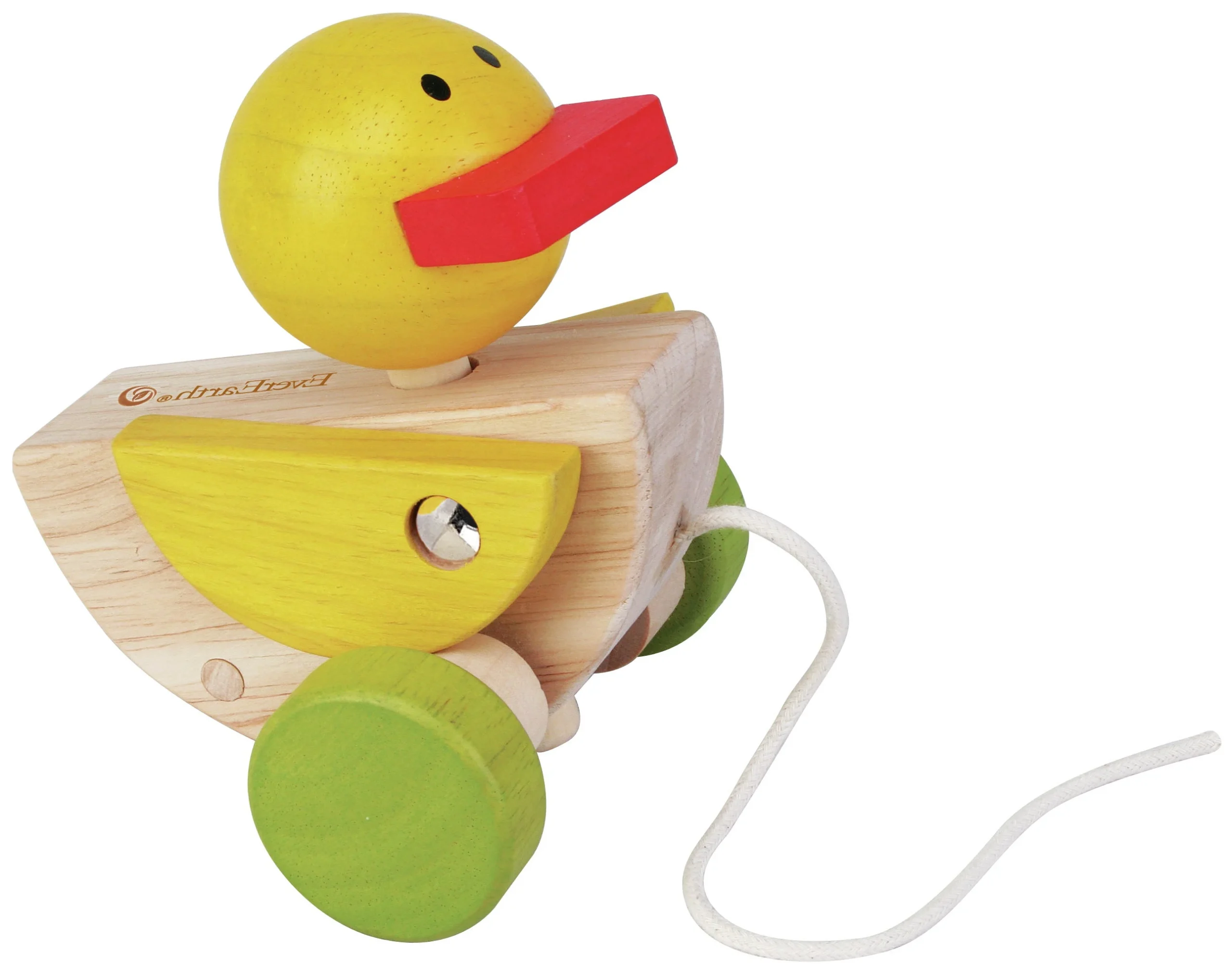 Everearth Pull Along Duck Yellow
