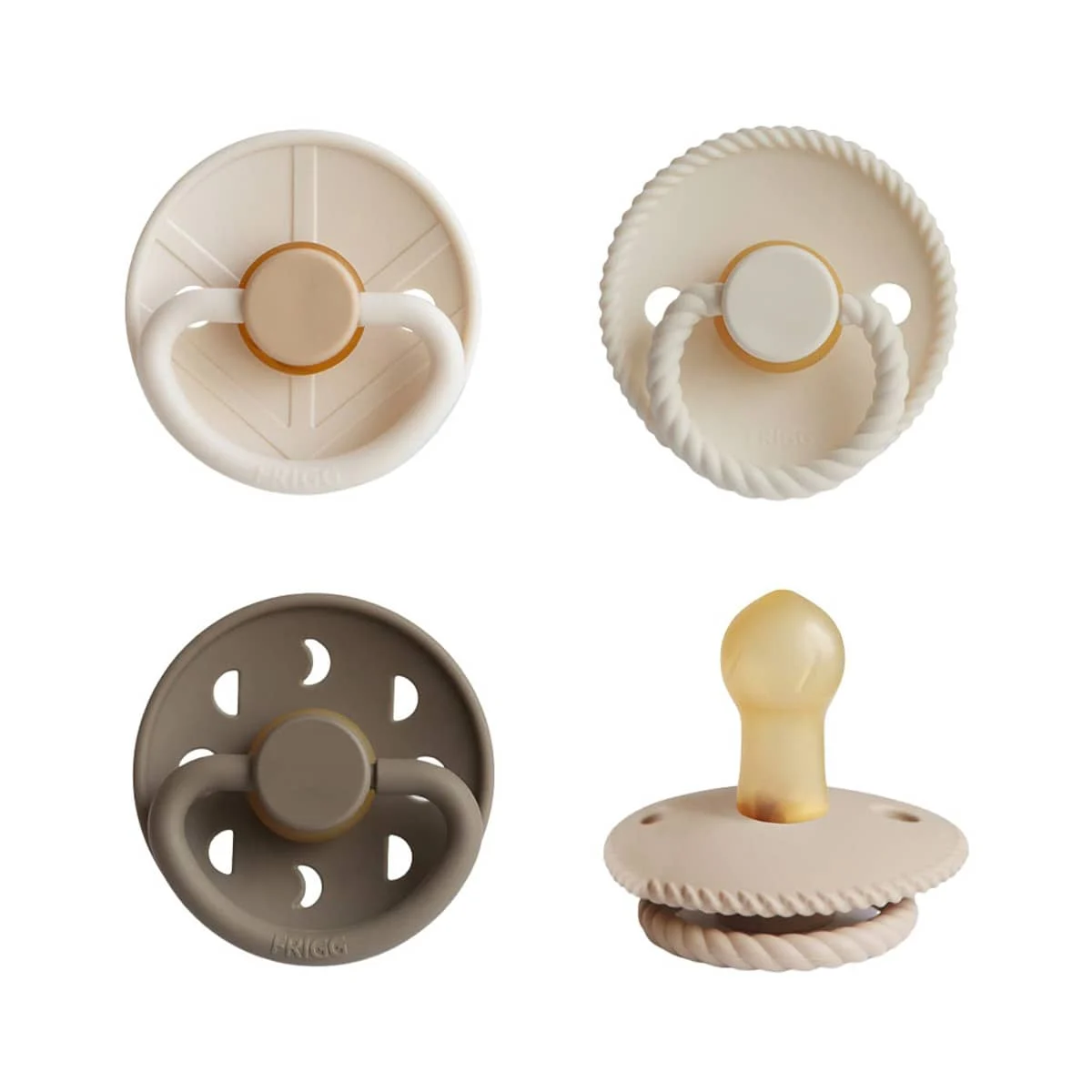 Frigg Multi Pacifier Four Pack - Latex | 0-6 Months