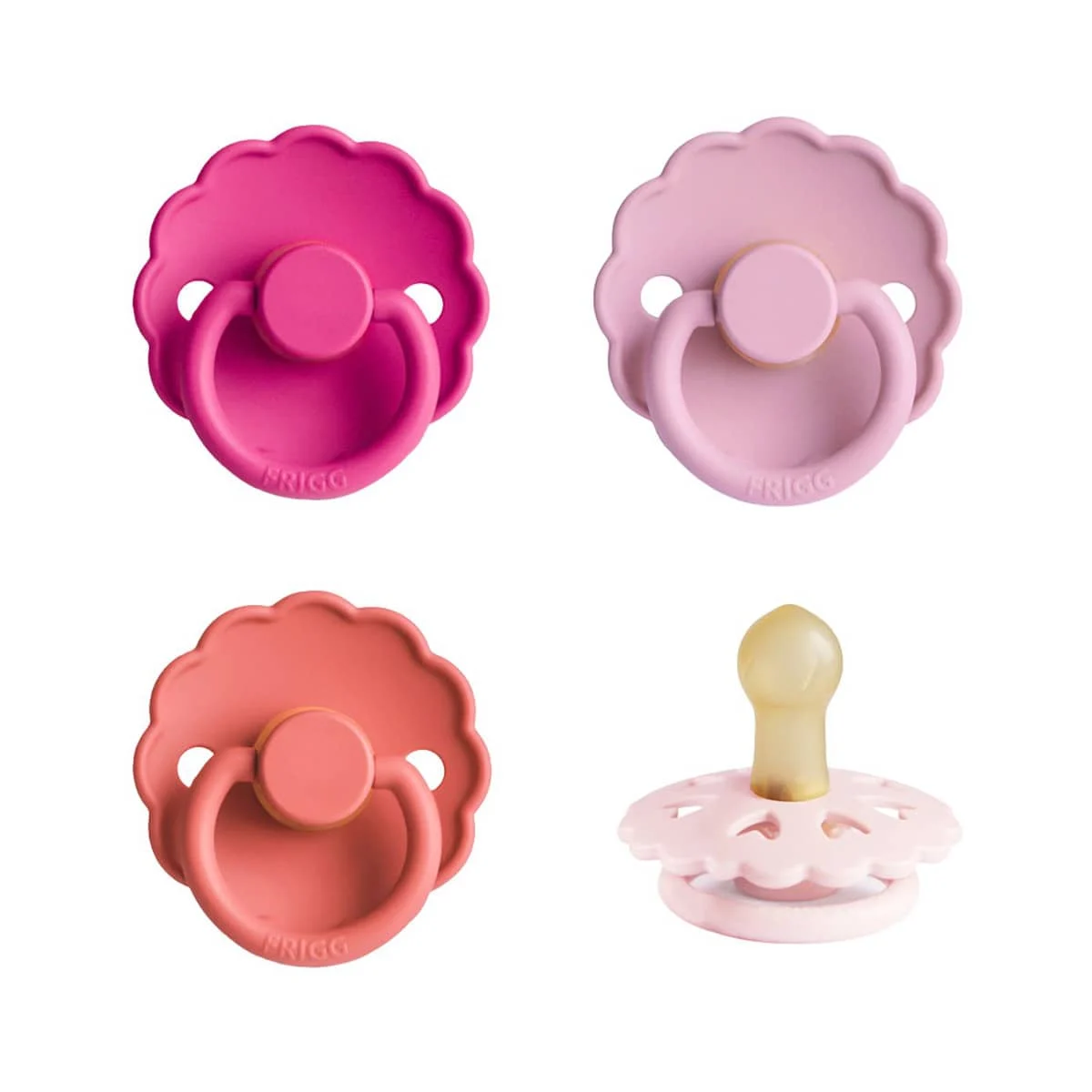 Frigg Multi Pacifier Four Pack - Latex | 6-18 Months