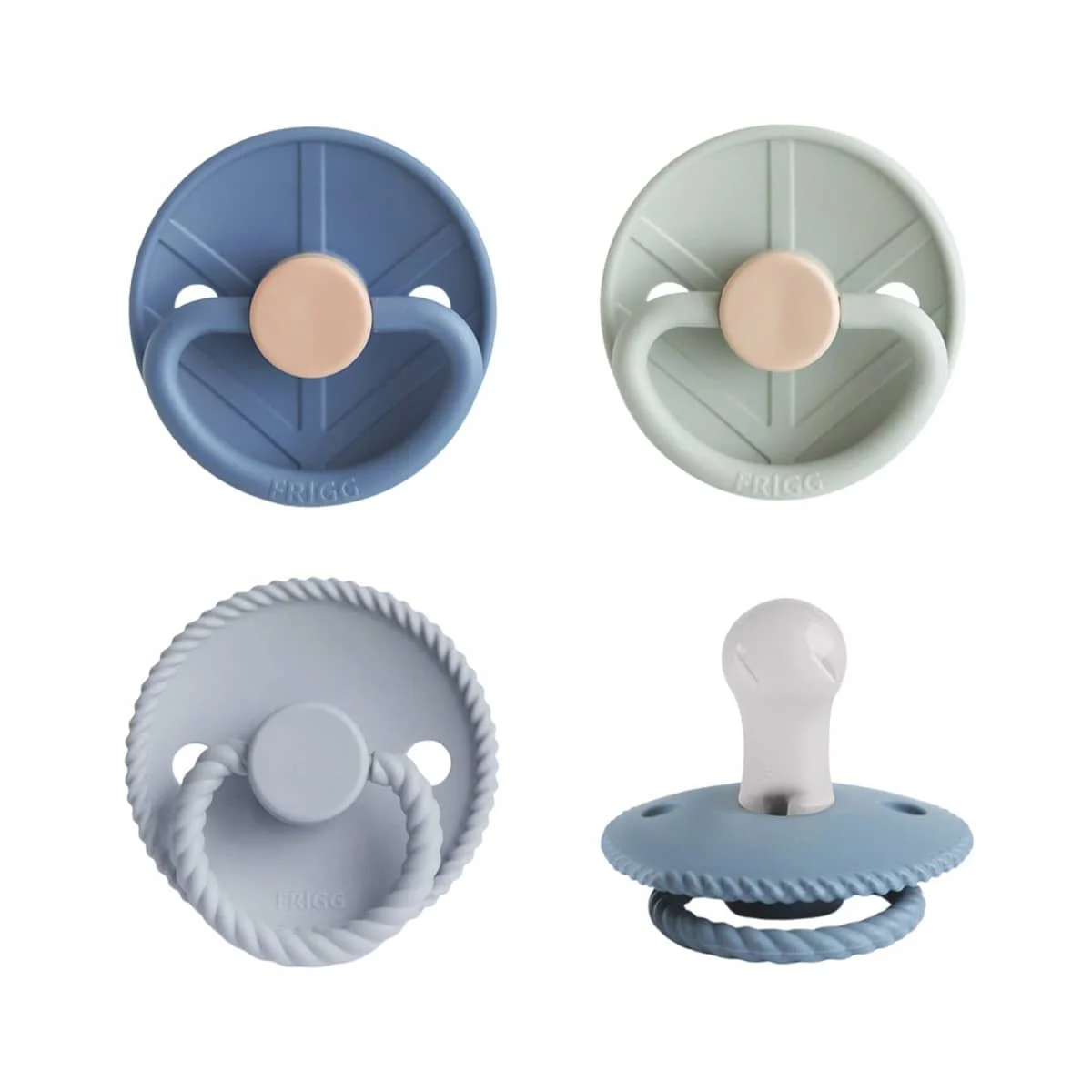 Frigg Multi Pacifier Four Pack - Silicone | 0-6 Months