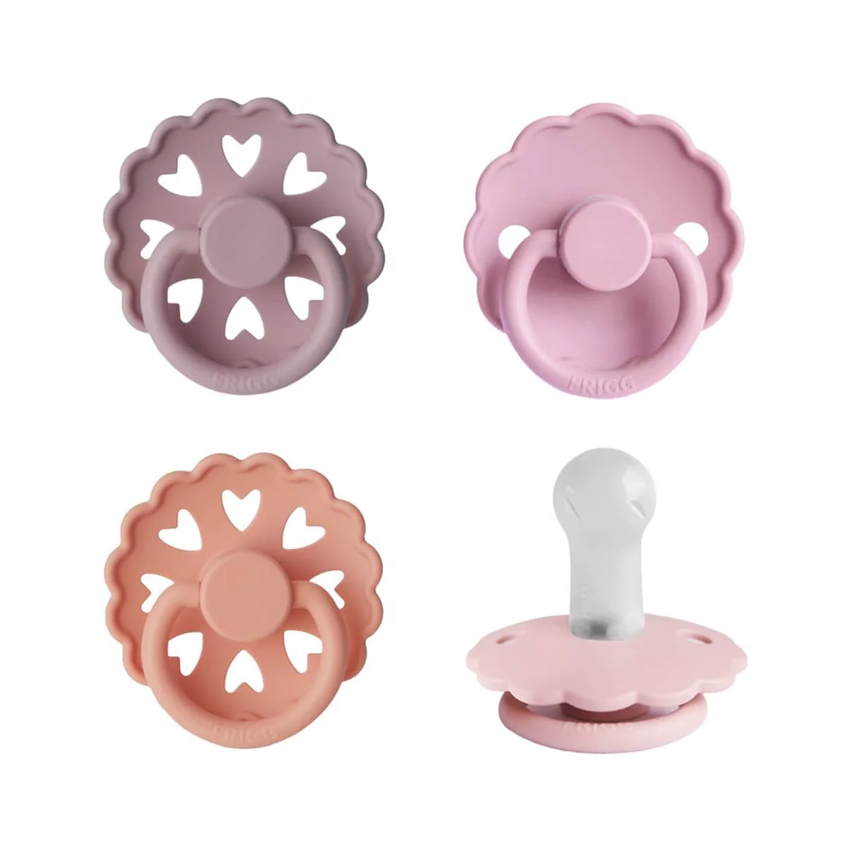 Frigg Multi Pacifier Four Pack - Silicone | 6-18 Months