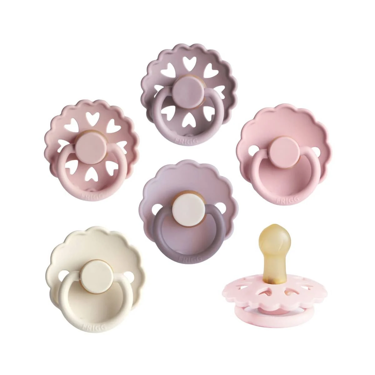 Frigg Multi Pacifier Six Pack - Latex | 0-6 Months