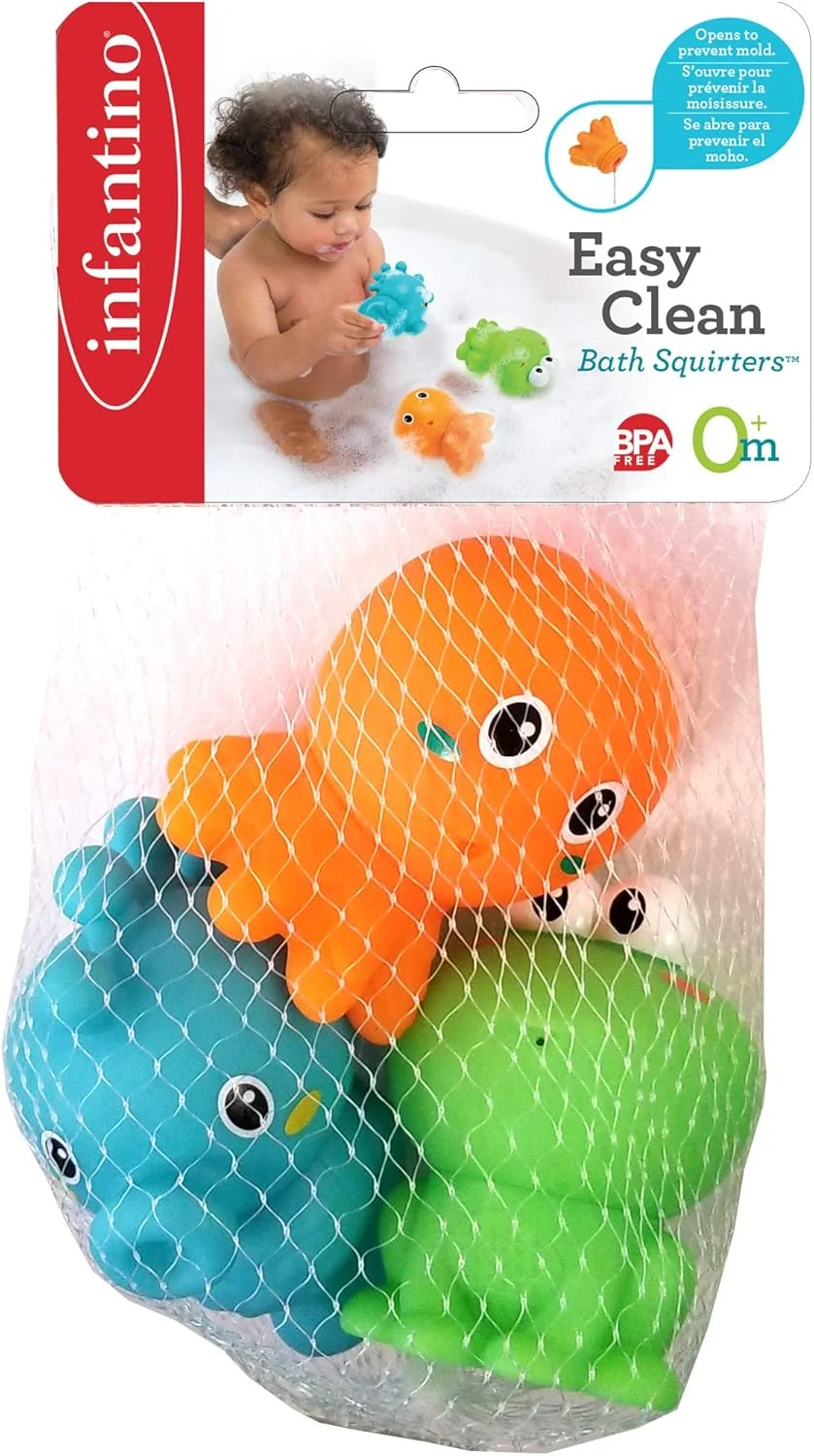 Infantino Easy Clean Bath Squirters Blue/orange/green