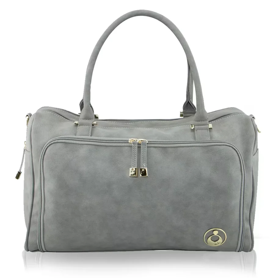 Isoki Double Zip Satchel Stone Grey