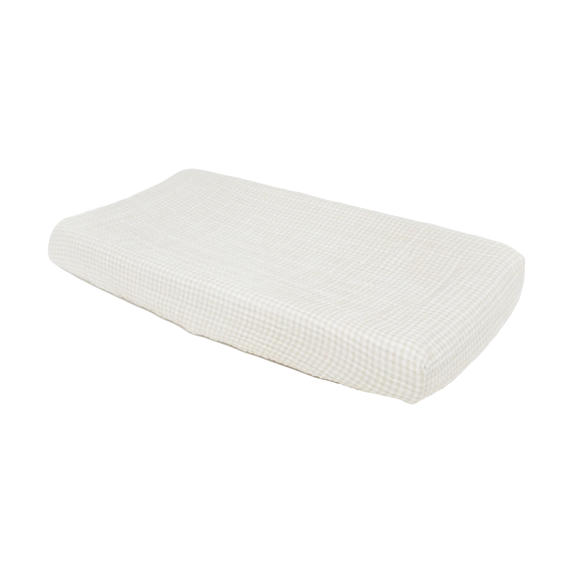 Little Unicorn Cotton Muslin Changing Pad Cover - Tan Gingham | Babylist Shop