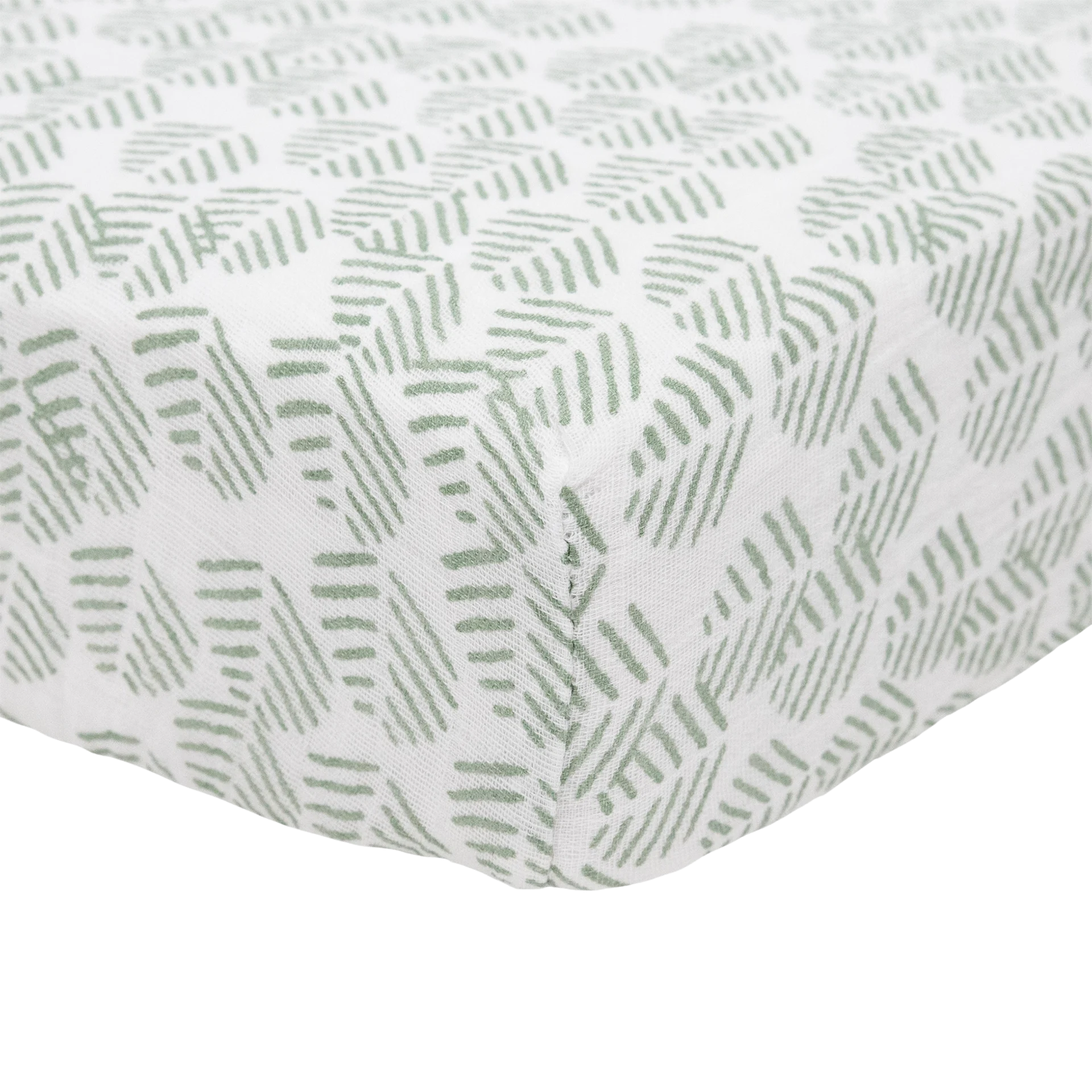 Little Unicorn Cotton Muslin Crib Sheet - Leaf Motif | Babylist Shop