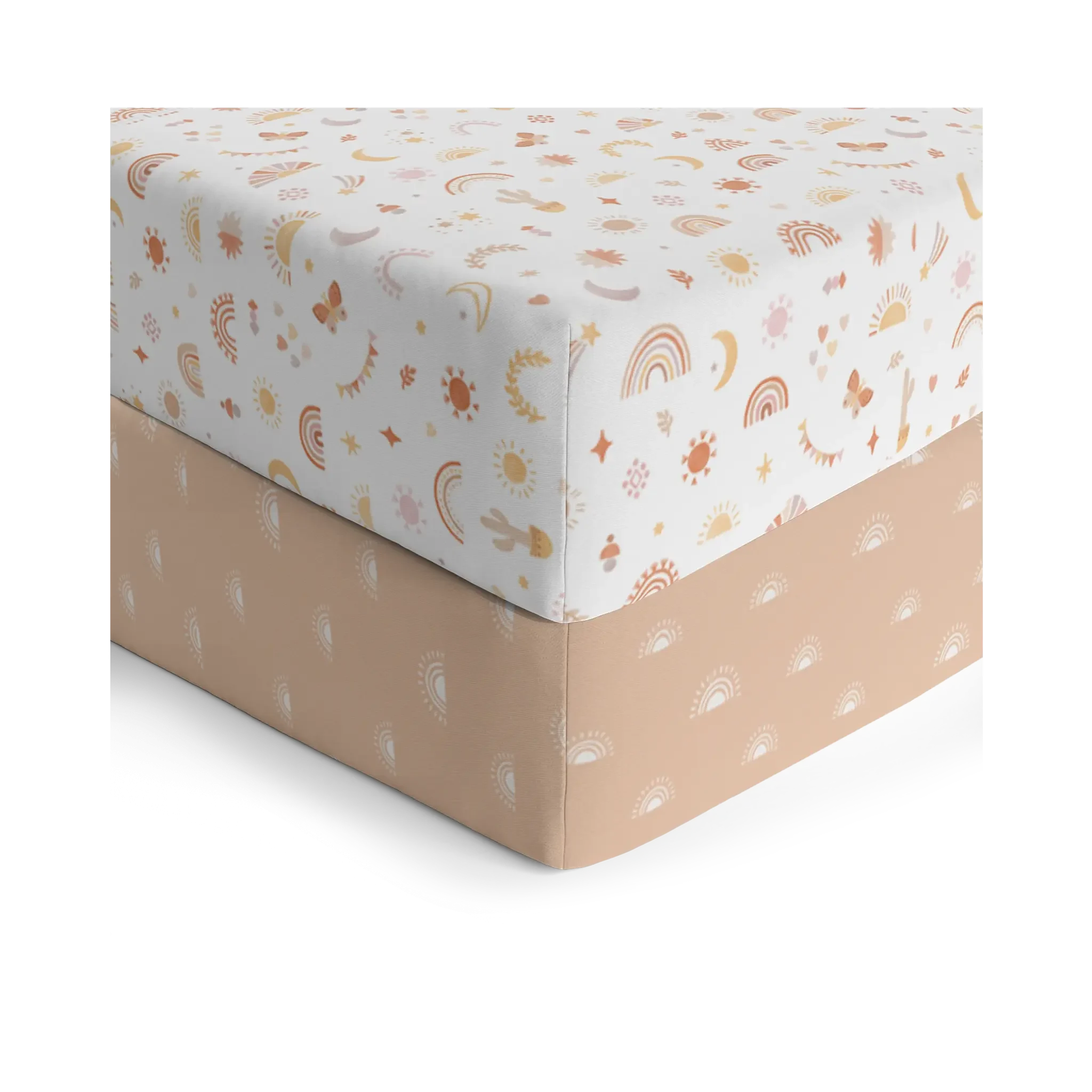 Living Textiles 2 Pack Cot Fitted Sheets - Bohemian Bliss