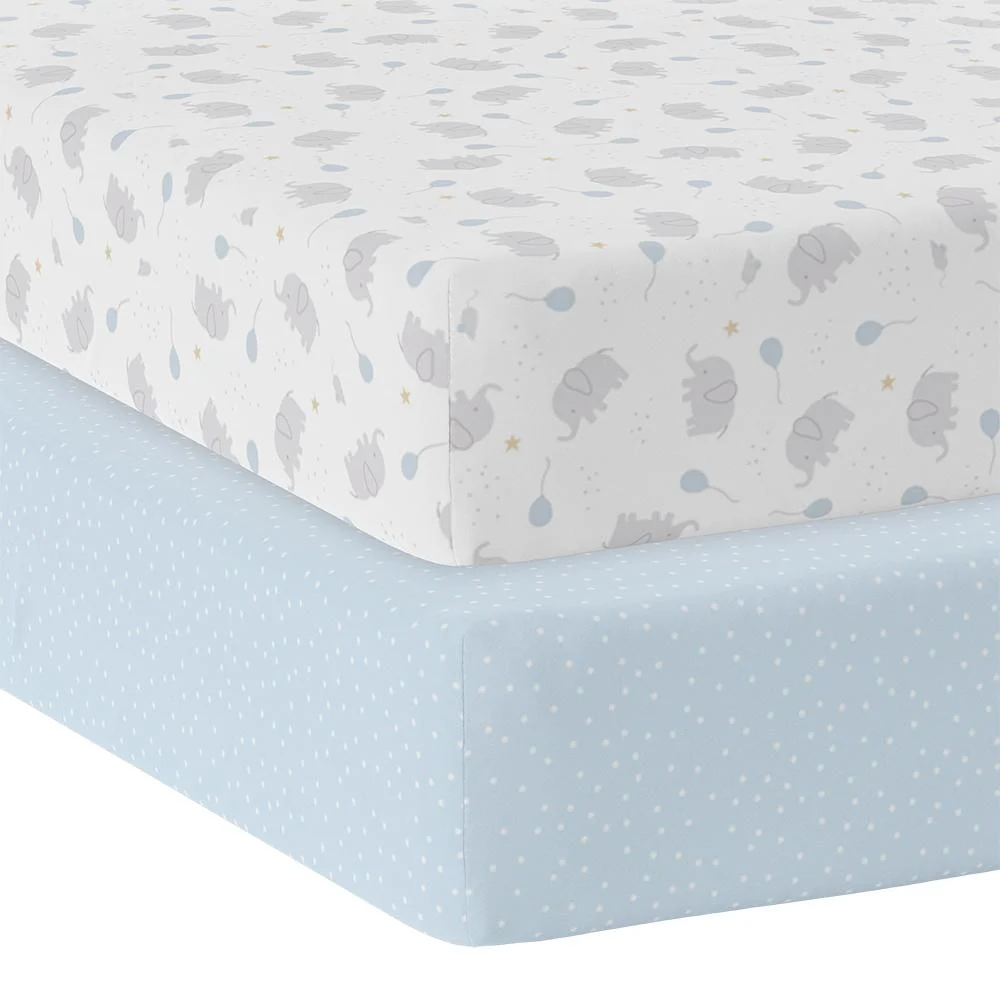 Living Textiles 2pk Cot Fitted Sheets Mason – Clearance