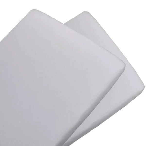 Living Textiles Jersey Bassinet Fitted Sheets 2pk White