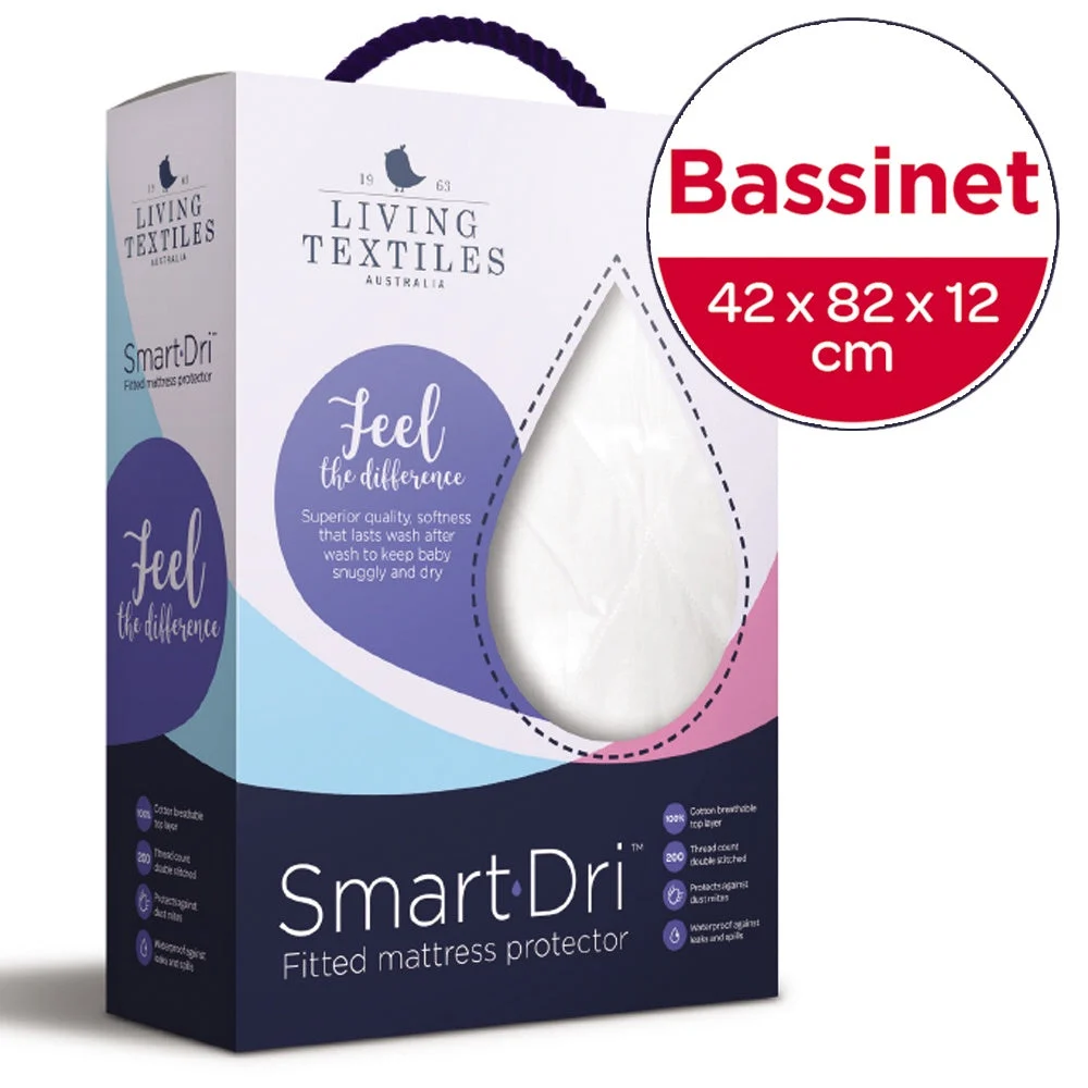 Living Textiles Smart-Dri Waterproof Mattress Protector Bassinet