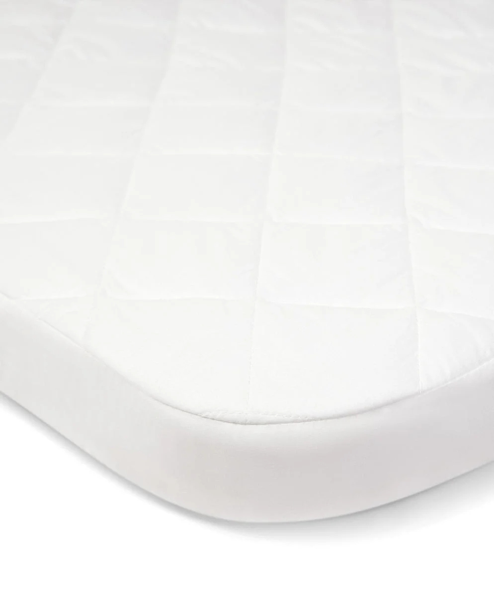 Lua Bedside Crib Mattress Protector - White
