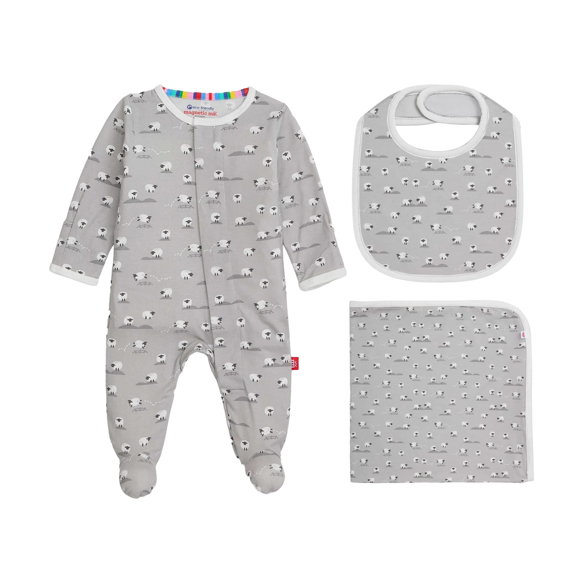 Magnetic Me Modal Magnetic 3 Piece Gift Set - Ba Ba Baby Grey, Newborn | Babylist Shop