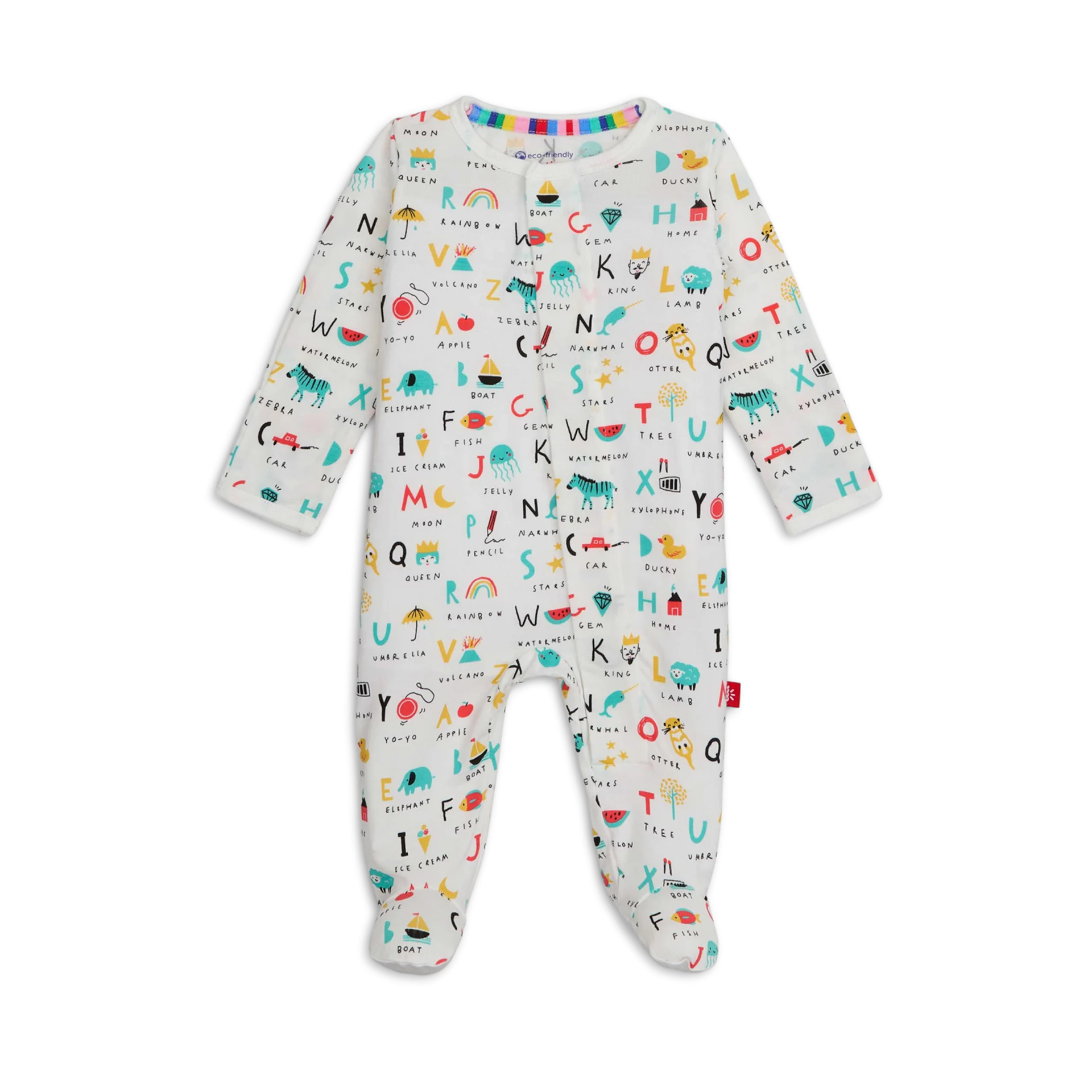 Magnetic Me Modal Magnetic Footie - Abc Love, Newborn | Babylist Shop