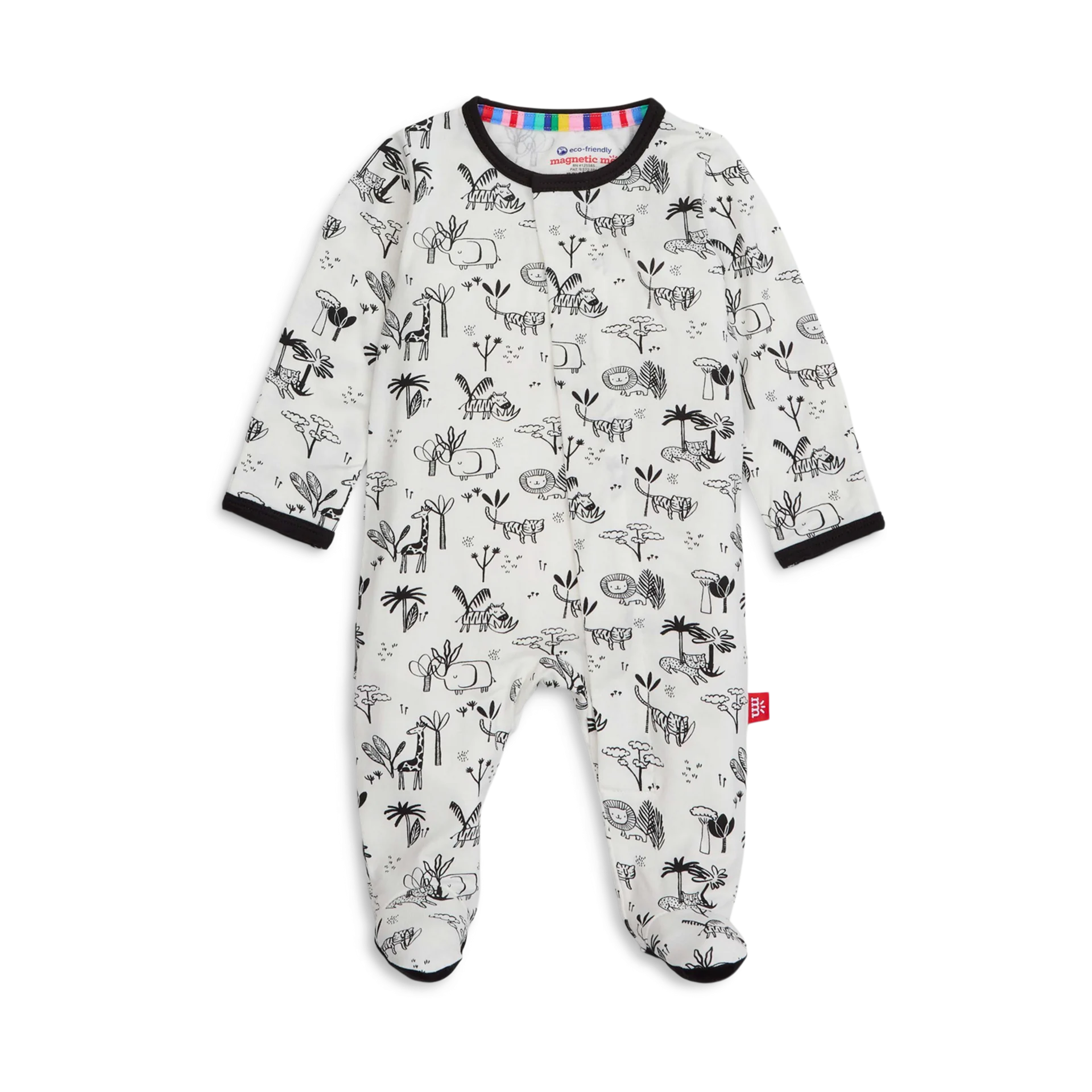 Magnetic Me Modal Magnetic Footie - Animal Safari, Newborn | Babylist Shop