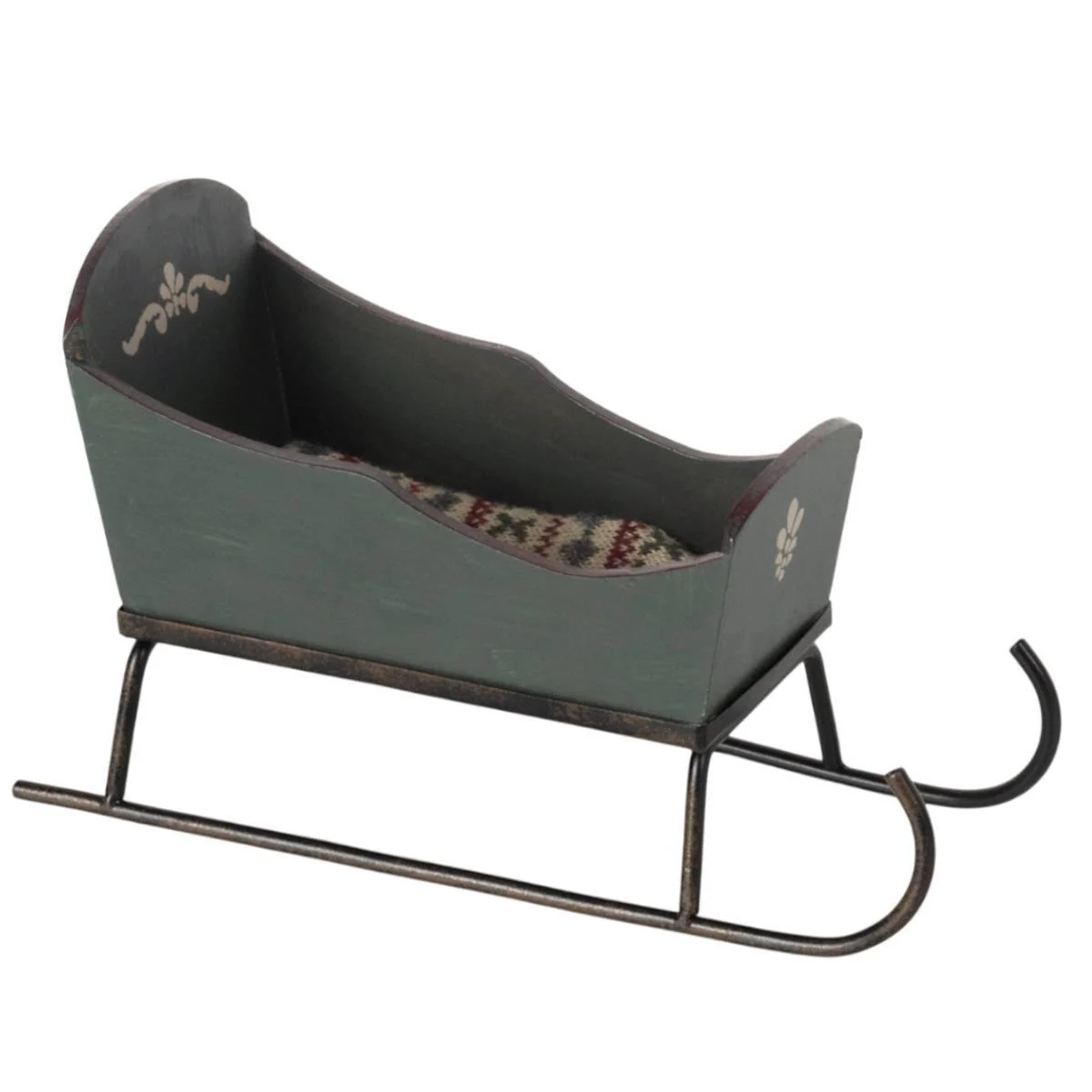 Maileg Mouse Sleigh - Green