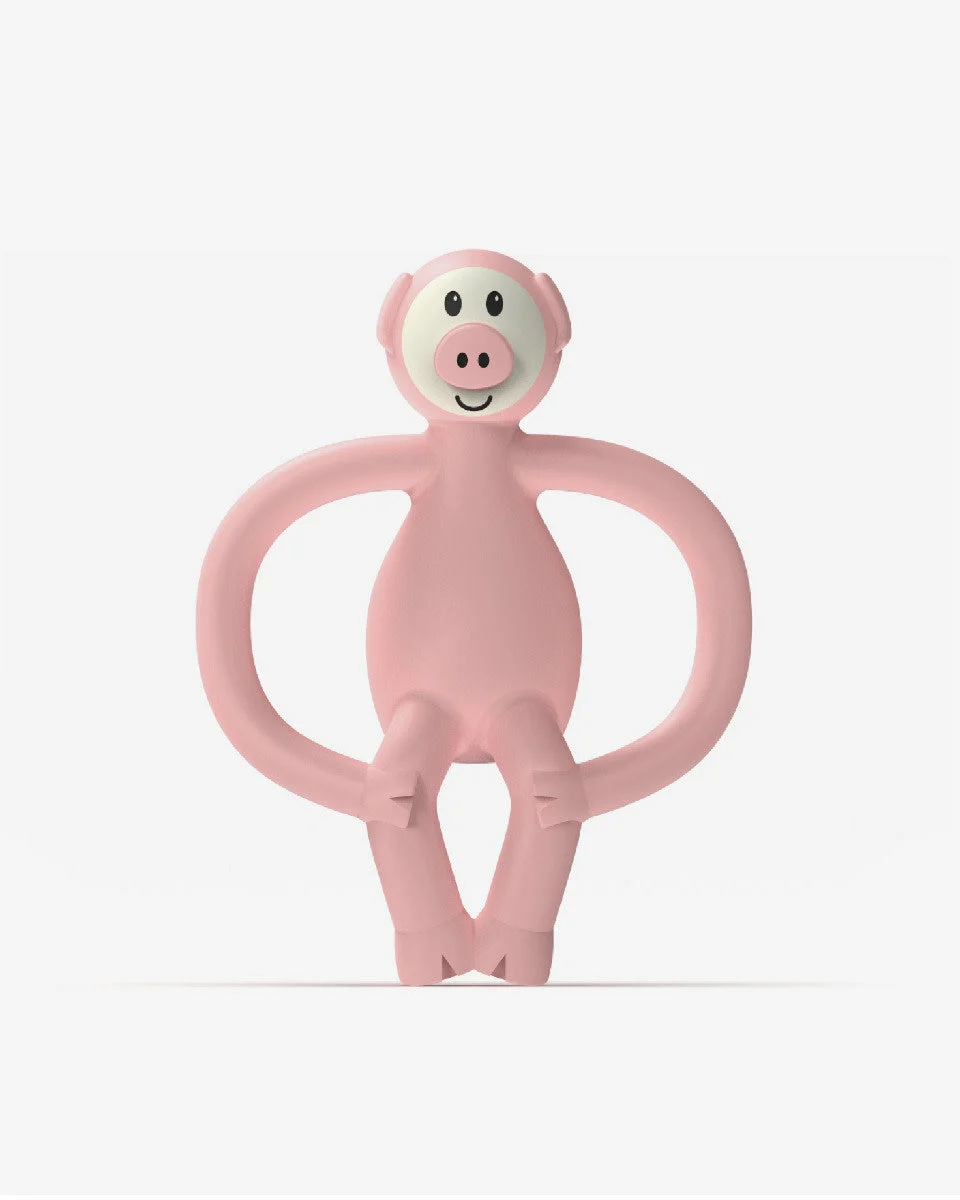 Matchstick Monkey Animal Teether Pig Anti Microbial