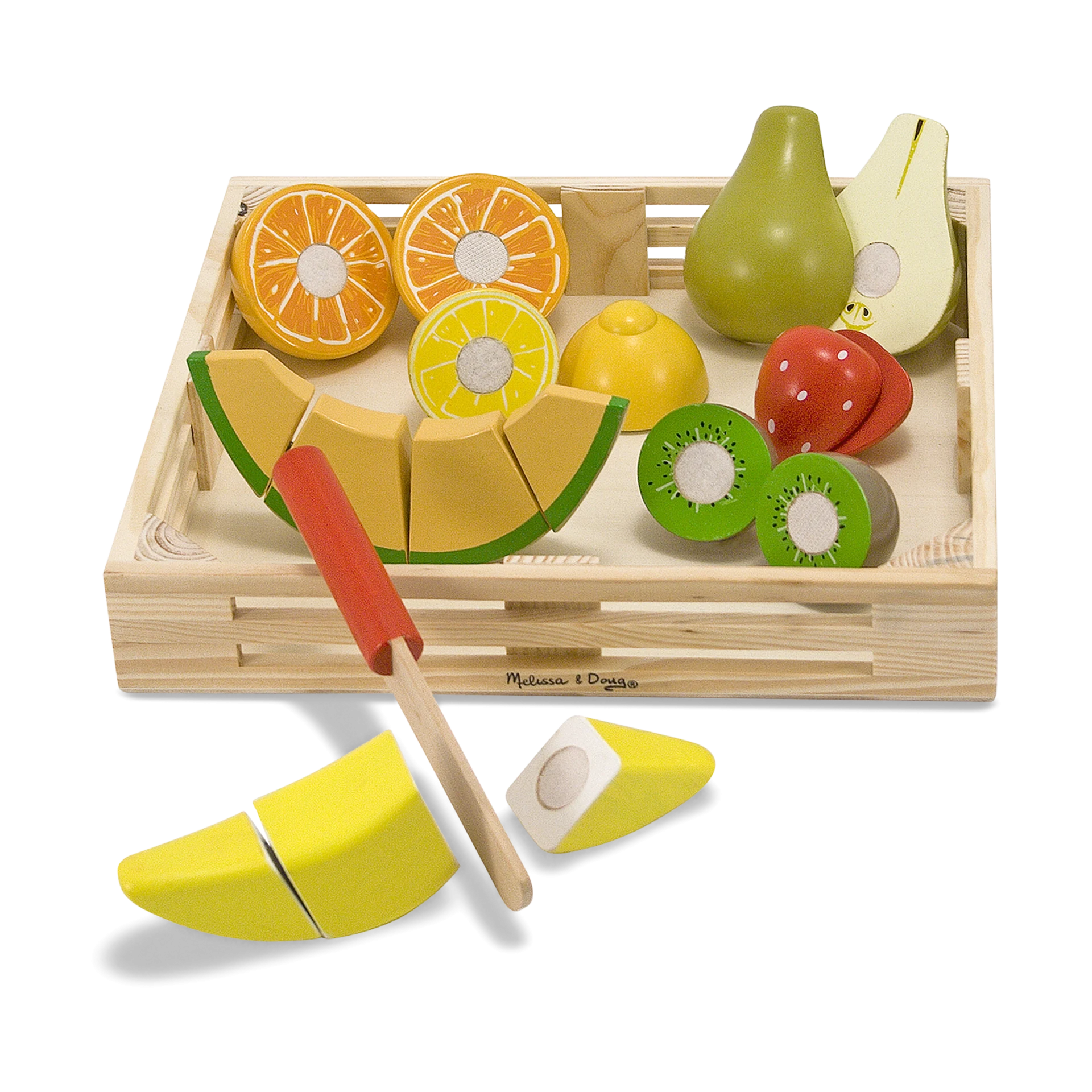 Melissa & Doug Cutting Fruit Set Wooden Play Food | Babylist Shop
