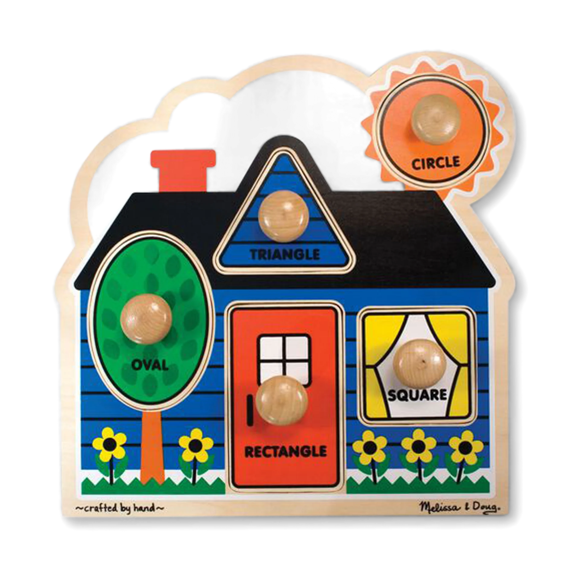 Melissa & Doug First Shapes Jumbo Knob 5 Piece Puzzle Set | Babylist Shop