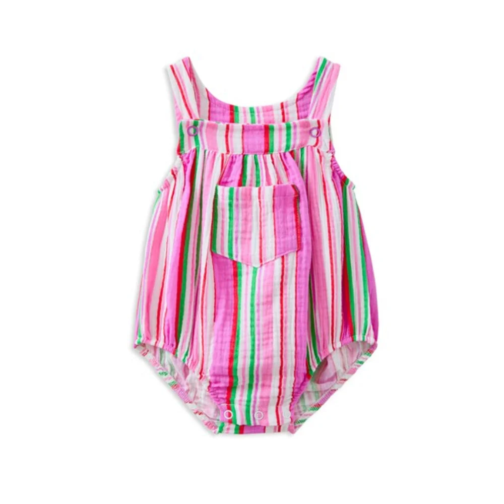 Milky Clothing Crinkle Stripe Playsuit