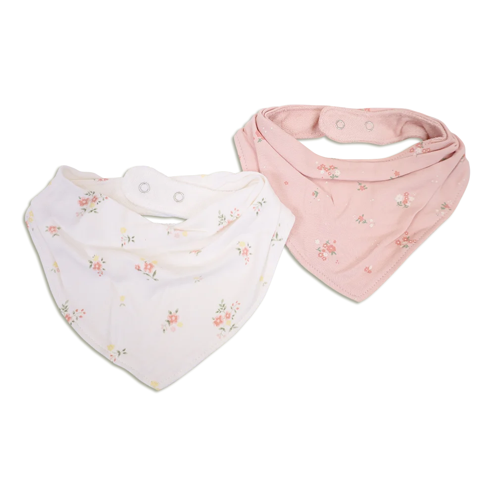 Mobi Minors Bandana Bibs 2 Pack Floral