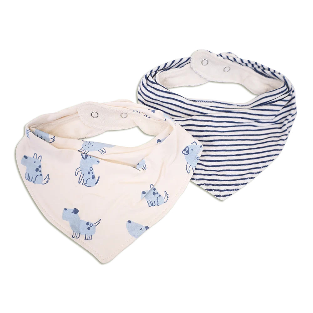 Mobi Minors Bandana Bibs 2 Pack Puppies