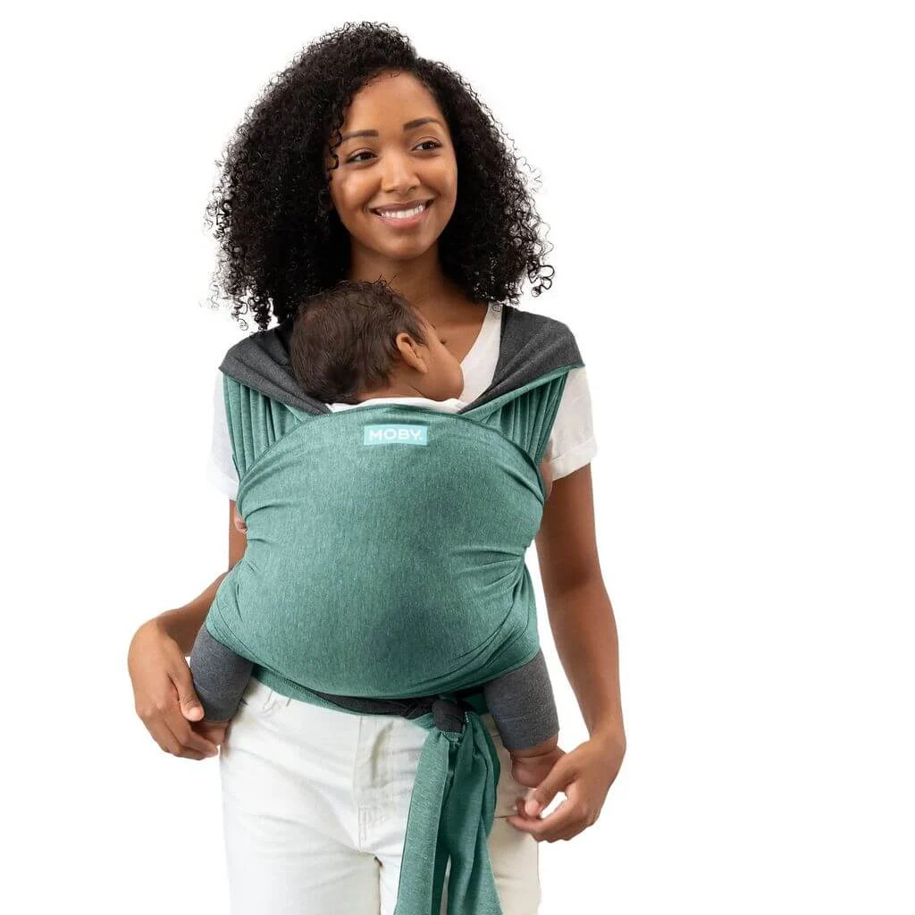 Moby Reversible Baby Wrap – Jade/Grey