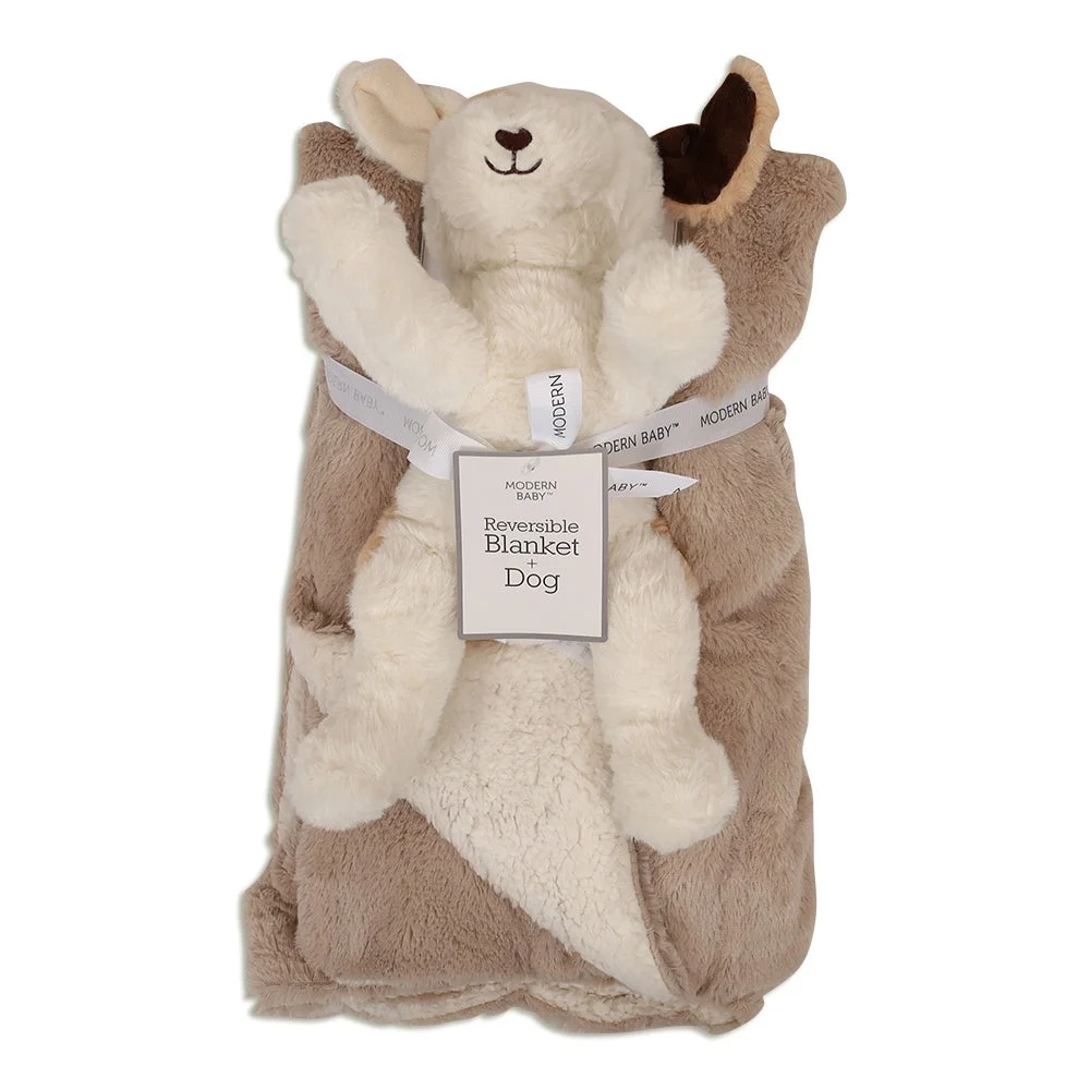 Modern Baby Reversible Blanket With Dog