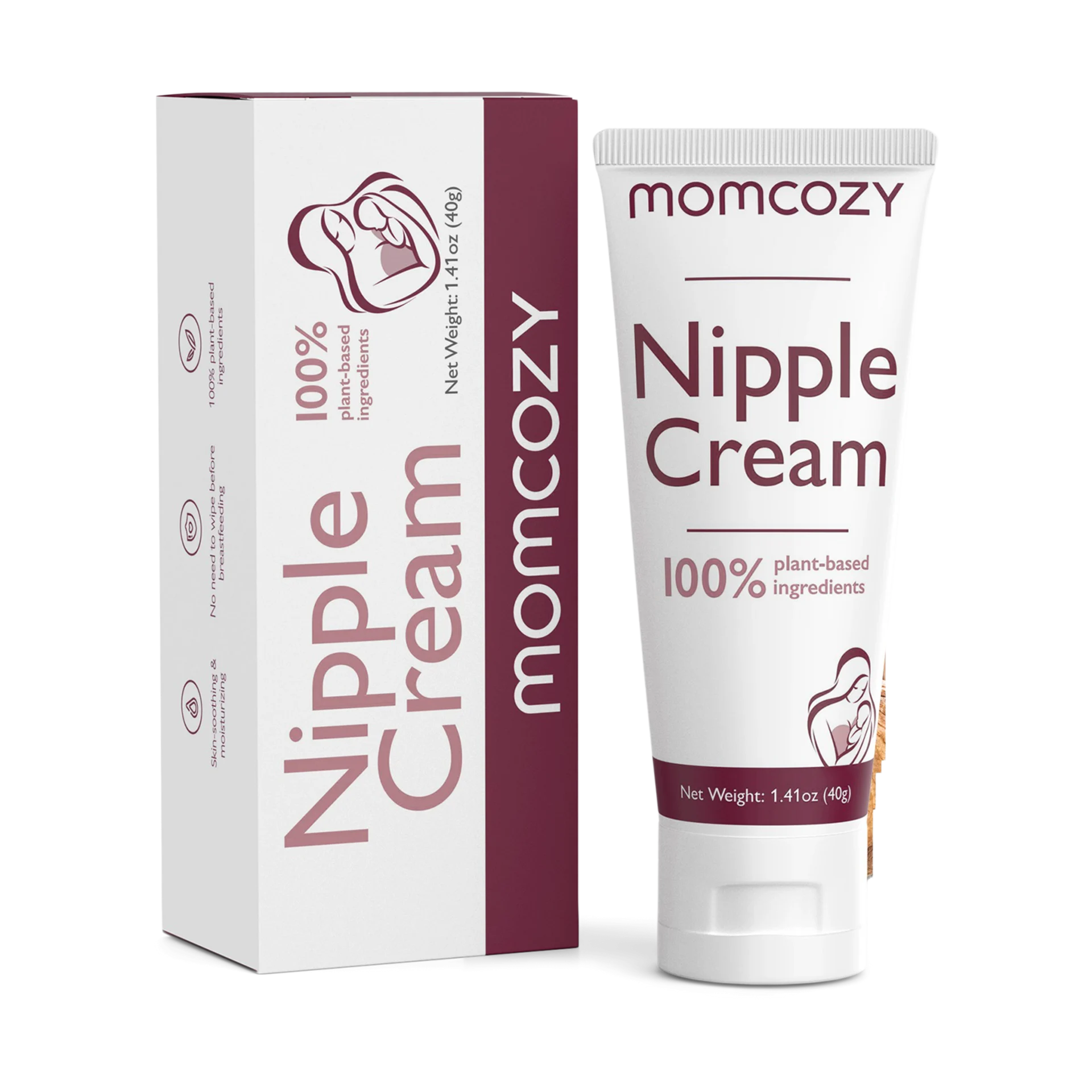 Momcozy 100% Natural Nipple Cream, Vegan Lanolin-free Nipple Butter - White | Babylist Shop